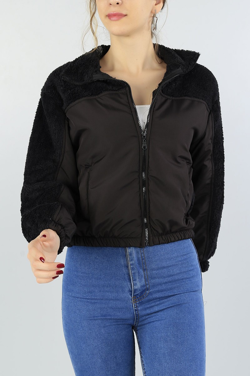 Siyah Fermuarlı Bayan Yumoş Polar 53181