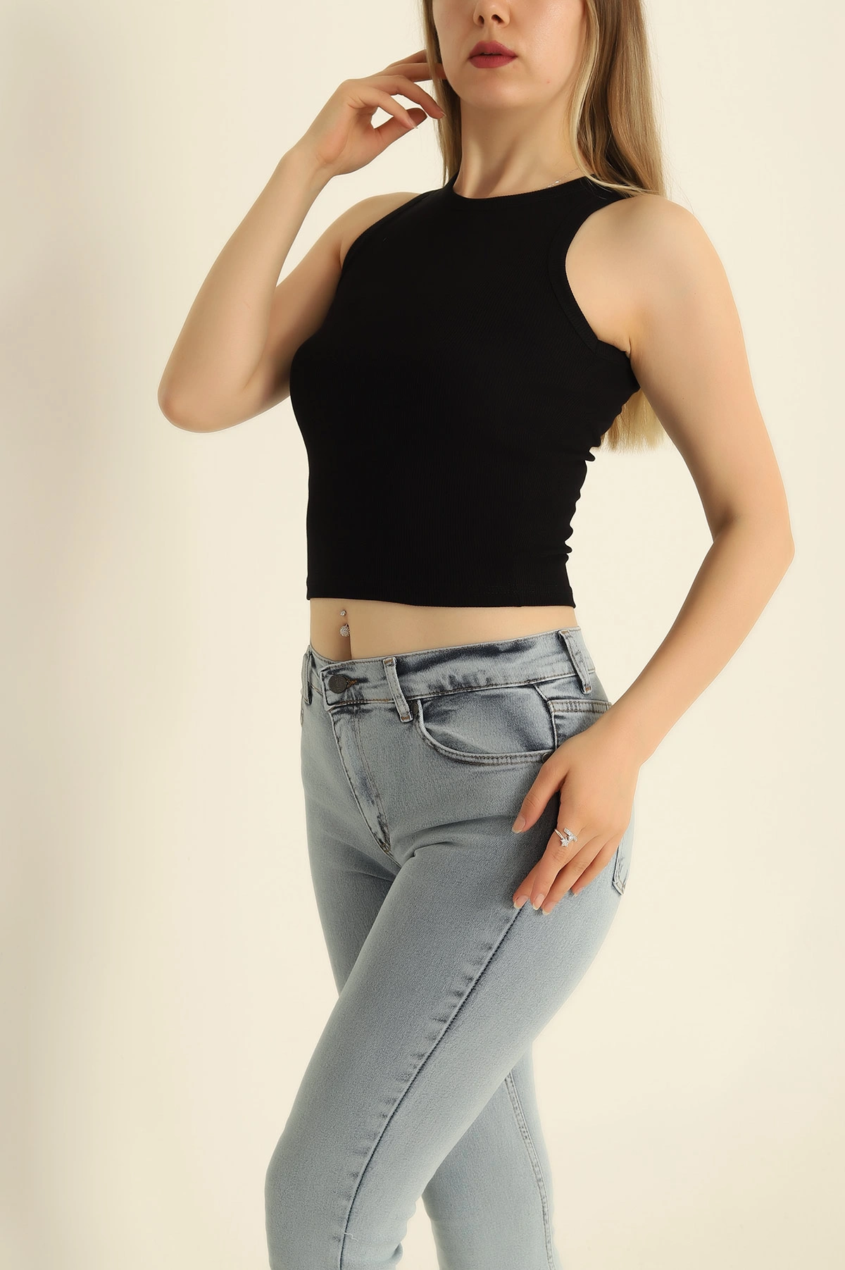 Siyah Fitilli Likralı Atlet 276323