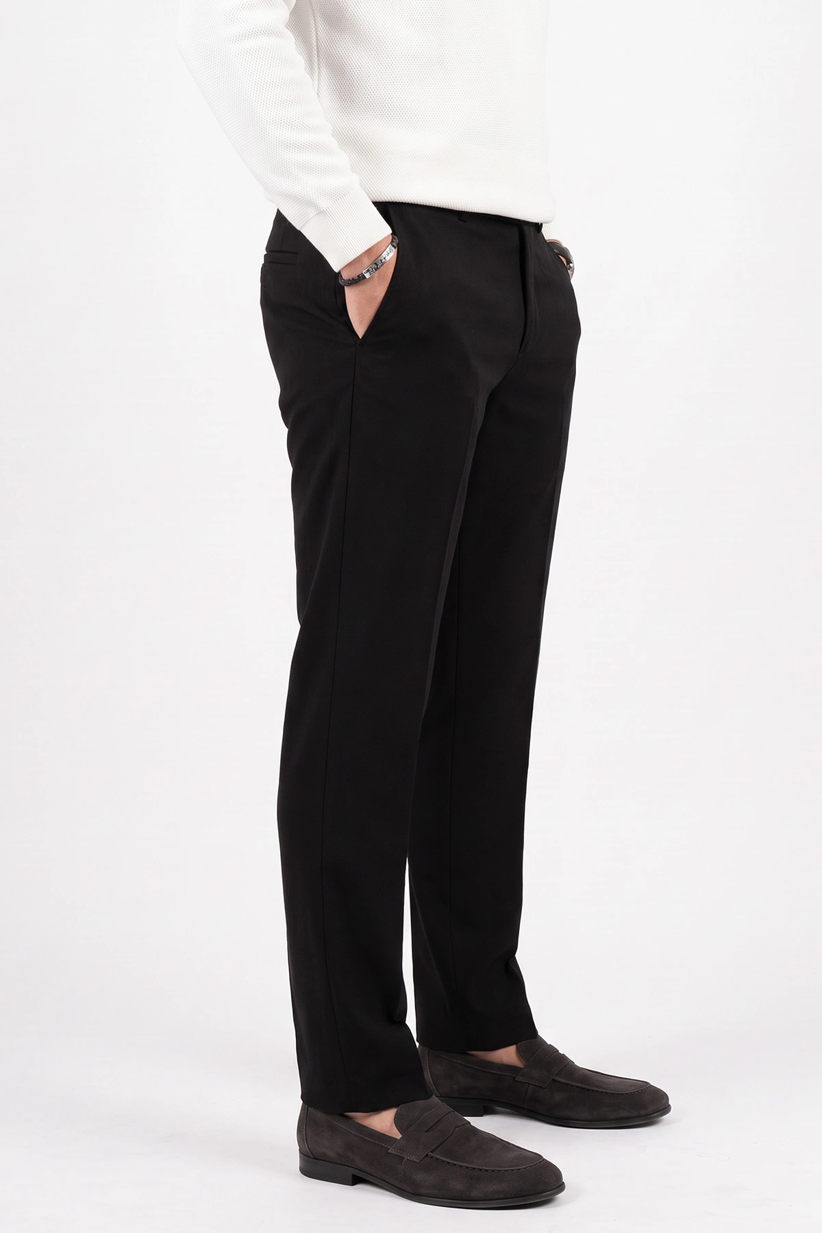 Siyah Gabardin Erkek Pantolon 491674