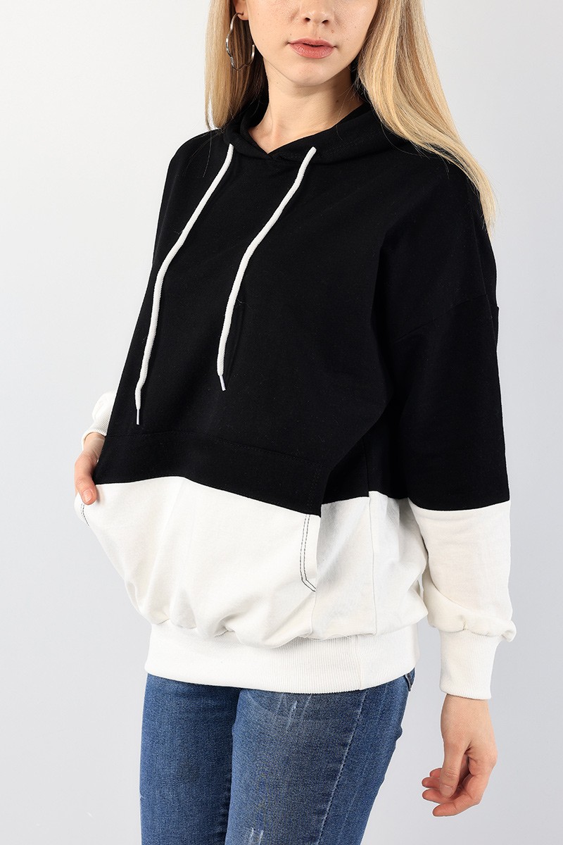 Siyah Garnili Bayan Sweat 89556