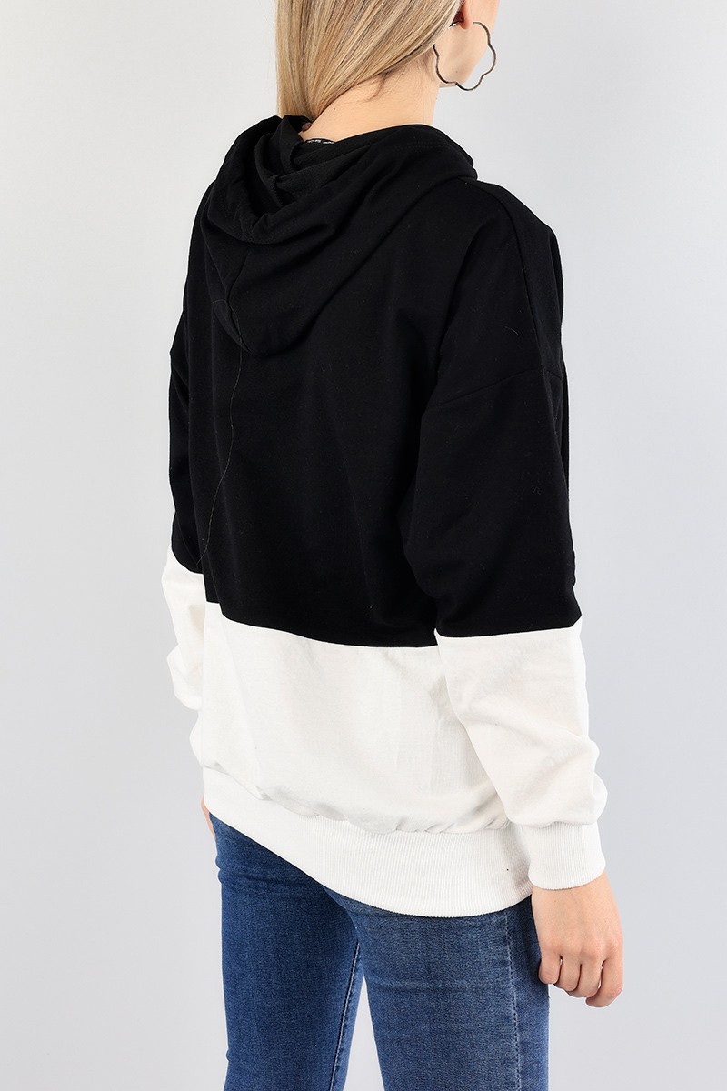 Siyah Garnili Bayan Sweat 89556