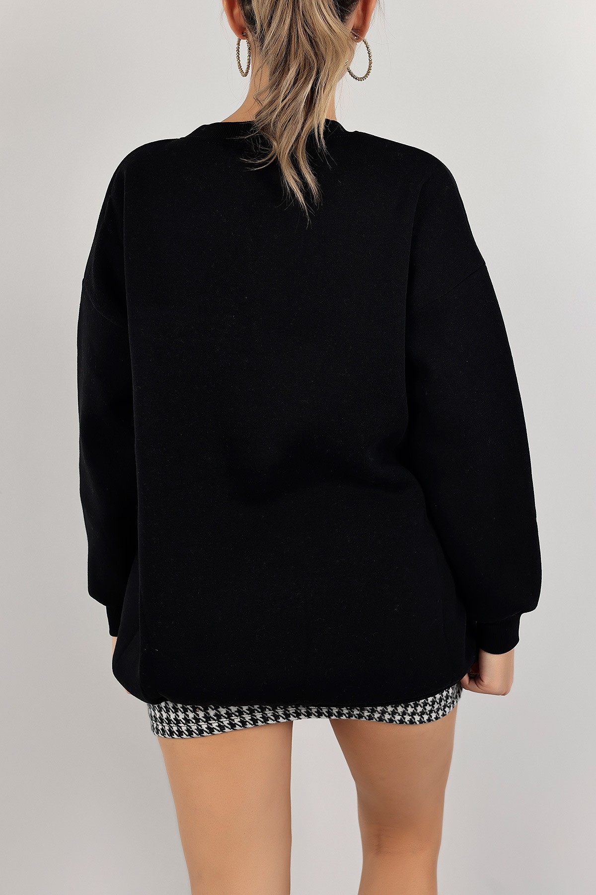 Siyah İçi Şardonlu Bayan Sweat 142961