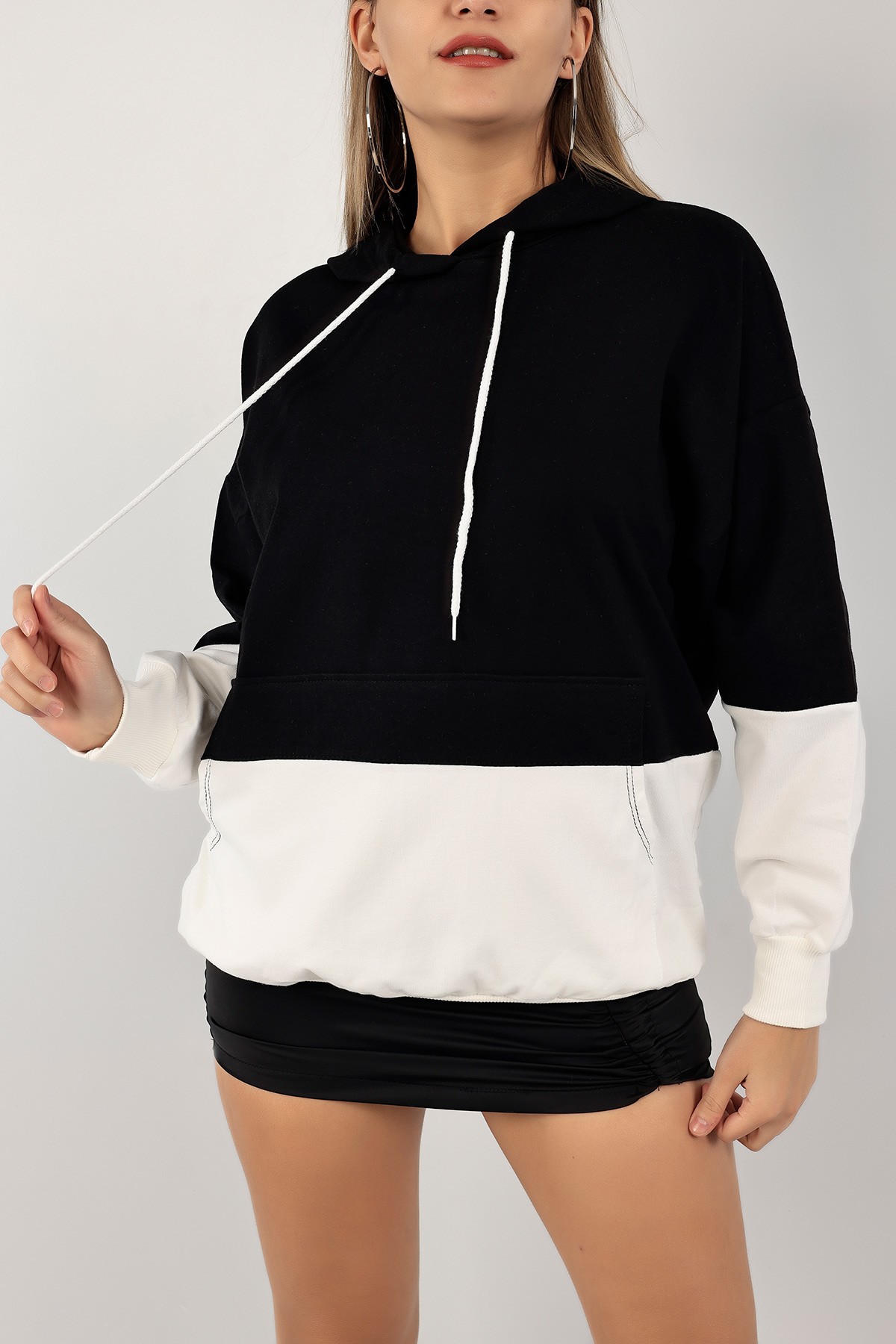Siyah İki İp Bayan Sweat 141704