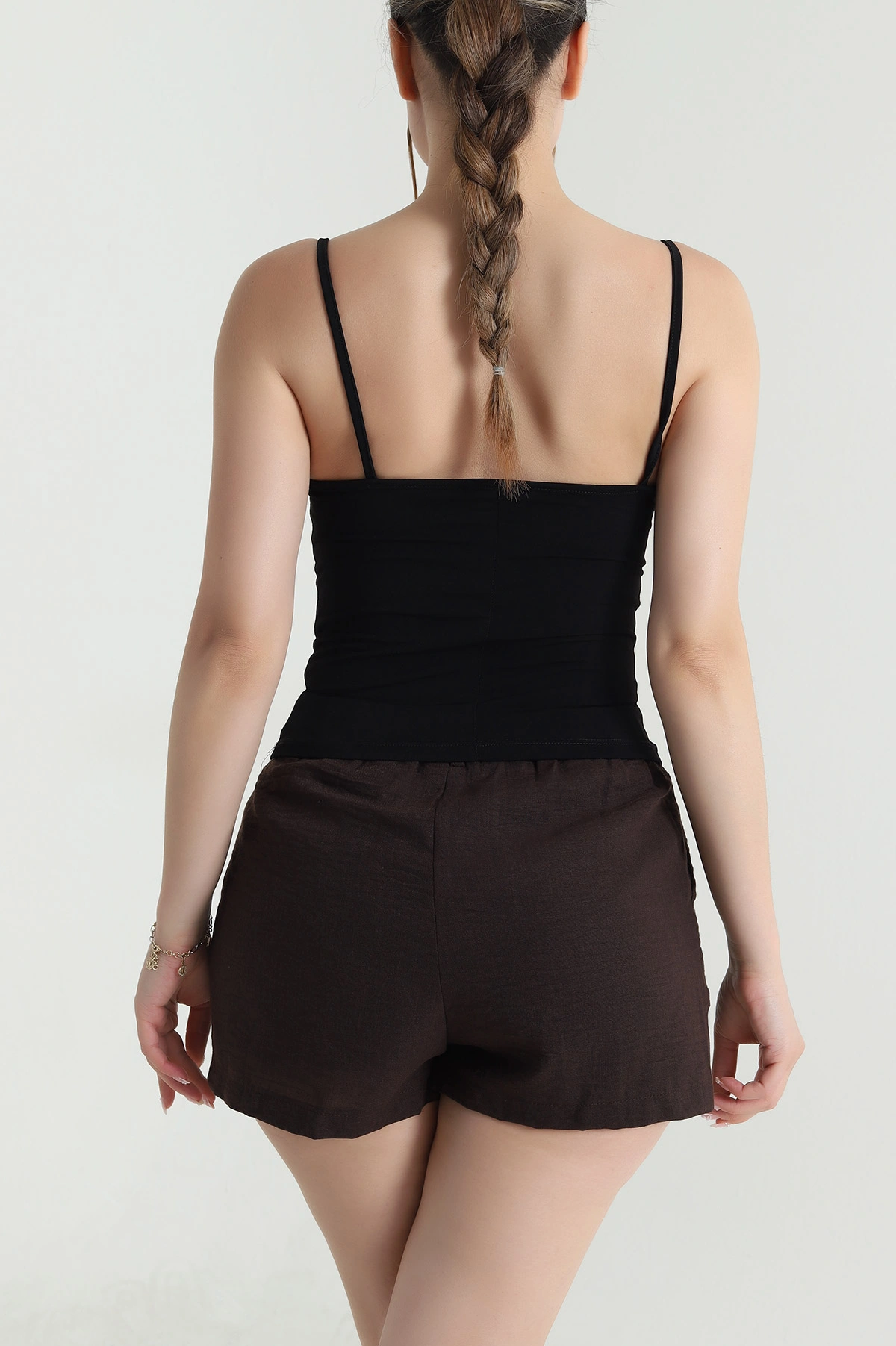 Siyah İp Askılı Sandy Kadın Bluz 476477