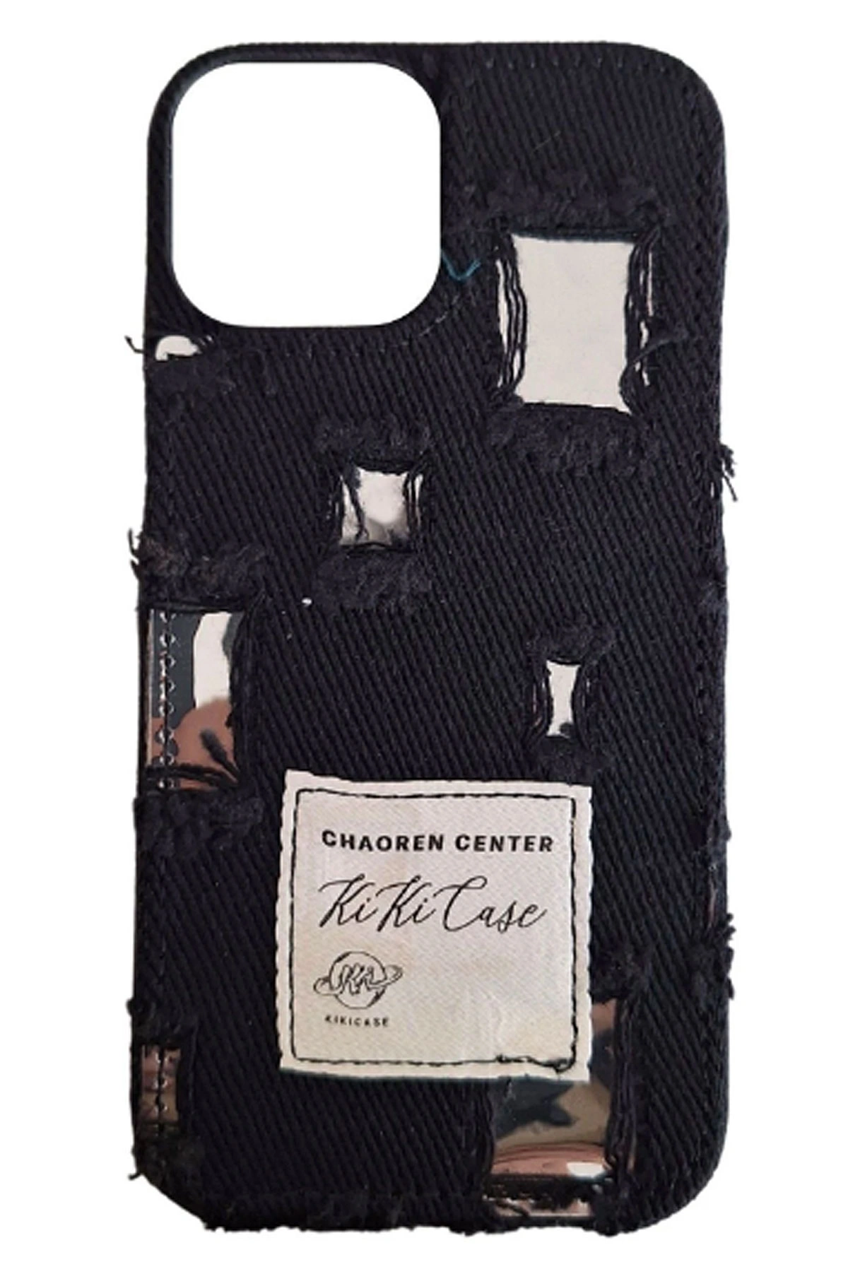 Siyah iPhone 12 Pro Max Uyumlu Jeans Serisi Denim Kot Desenli Premium Telefon Kılıfı 404069