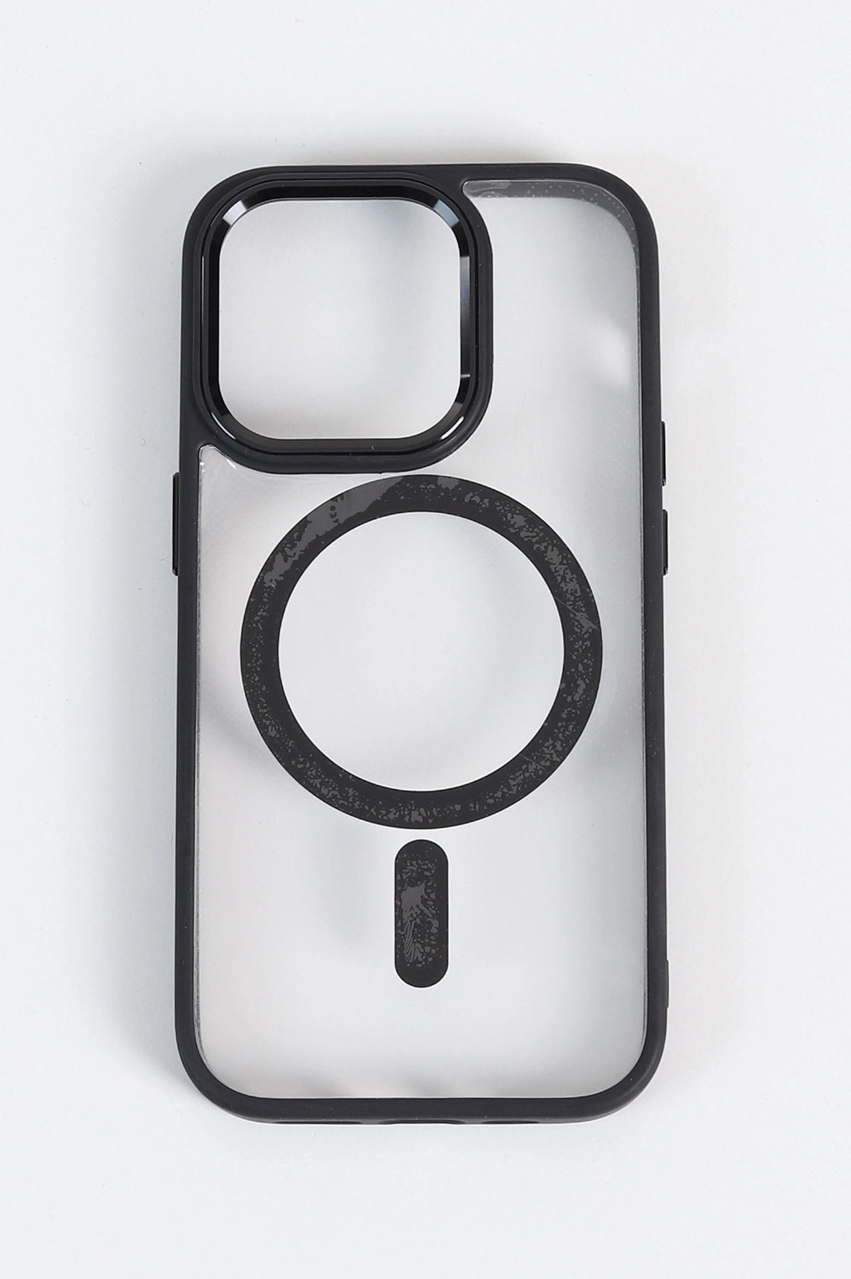 Siyah İPhone 14 Pro Uyumlu Krom Magsafe Serisi Soft Tpu Slikon Telefon Kılıfı 349197