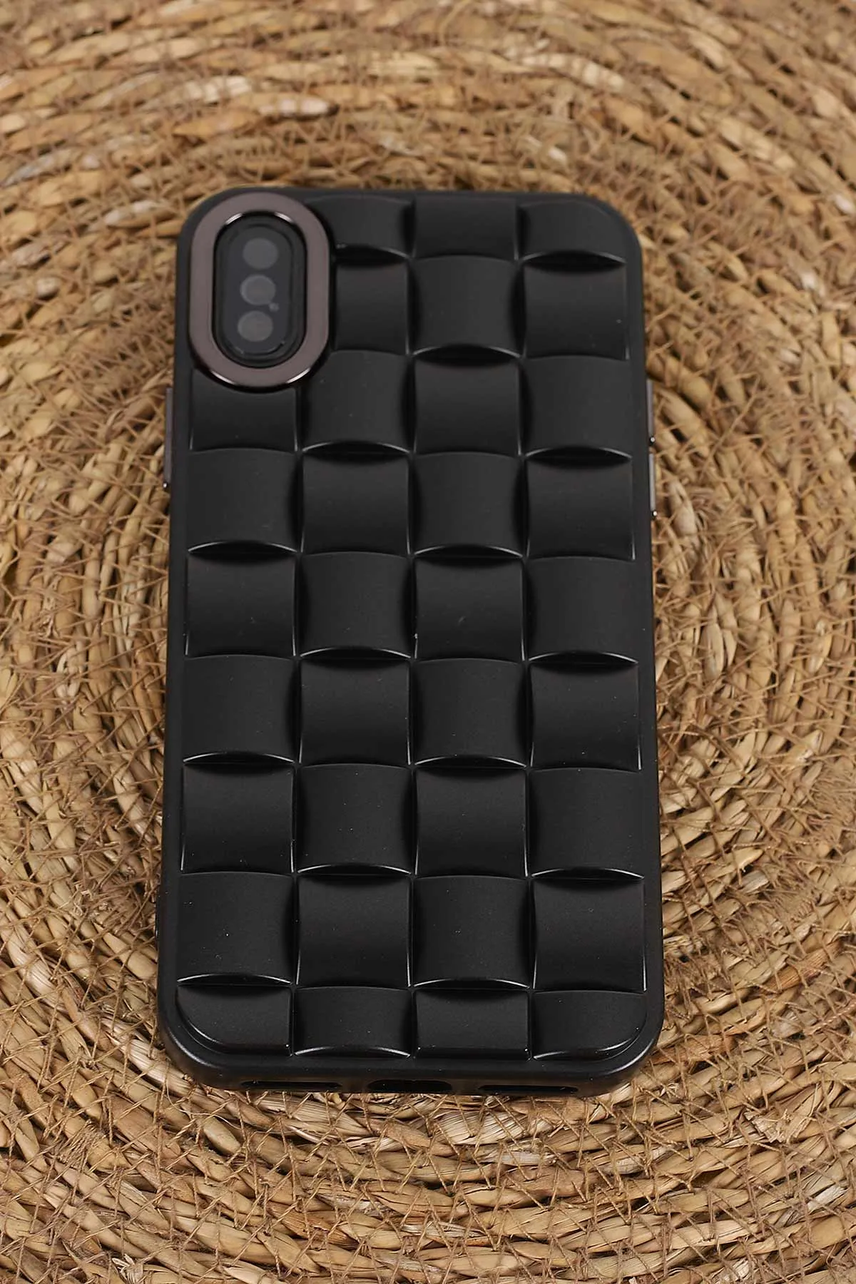 Siyah İPhone XS Uyumlu Air Serisi Kamera Korumalı 3D Tasarımlı Sert Silikon Telefon Kılıfı 404046