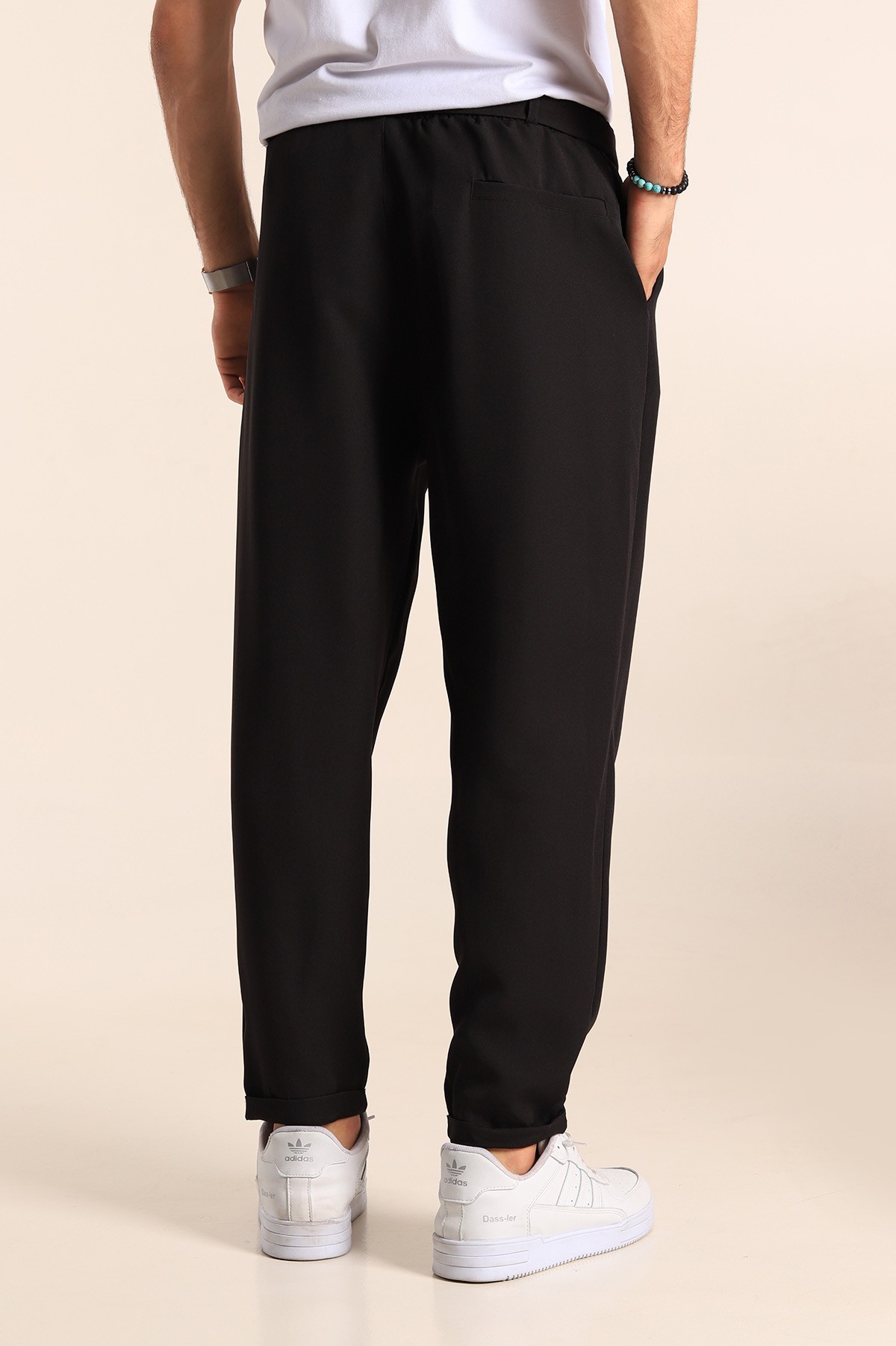 Siyah Kemerli Jogger Erkek Pantolon 187812