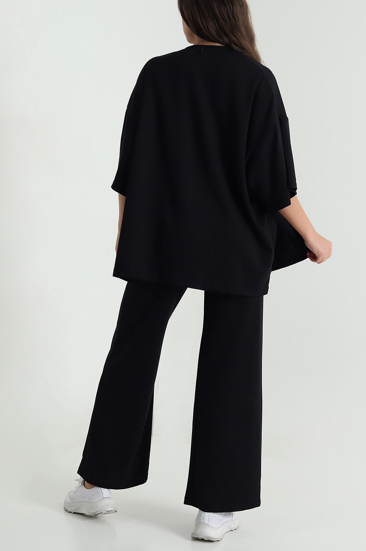 Siyah Kimono Pantolon Kadın İkili Takım 479528