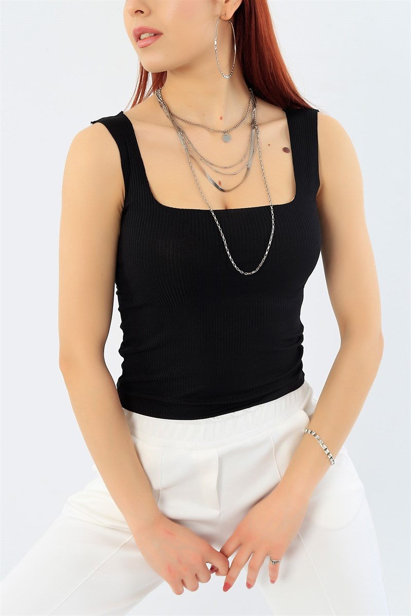Siyah Likralı Bayan Atlet 30555
