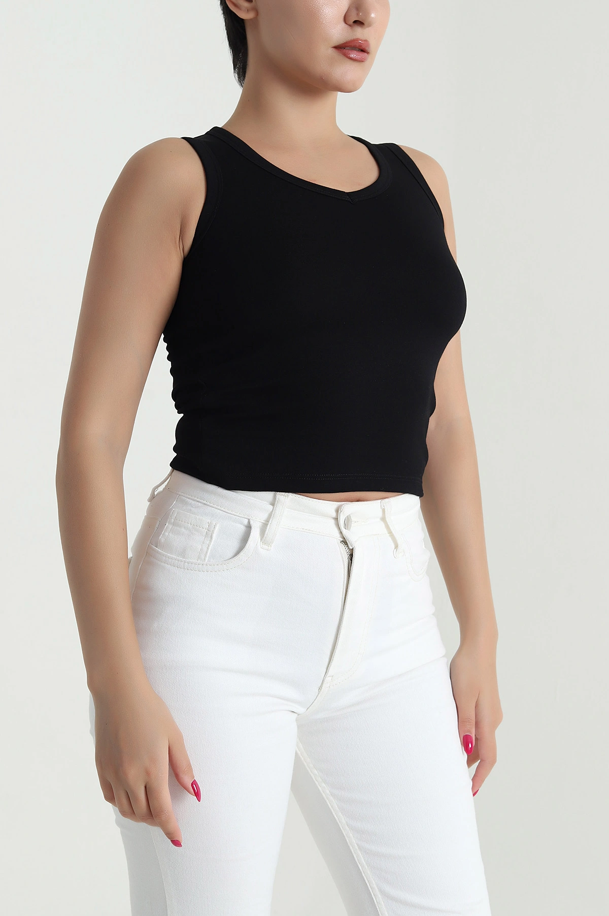 Siyah Likralı Modal Kadın Atlet 476466