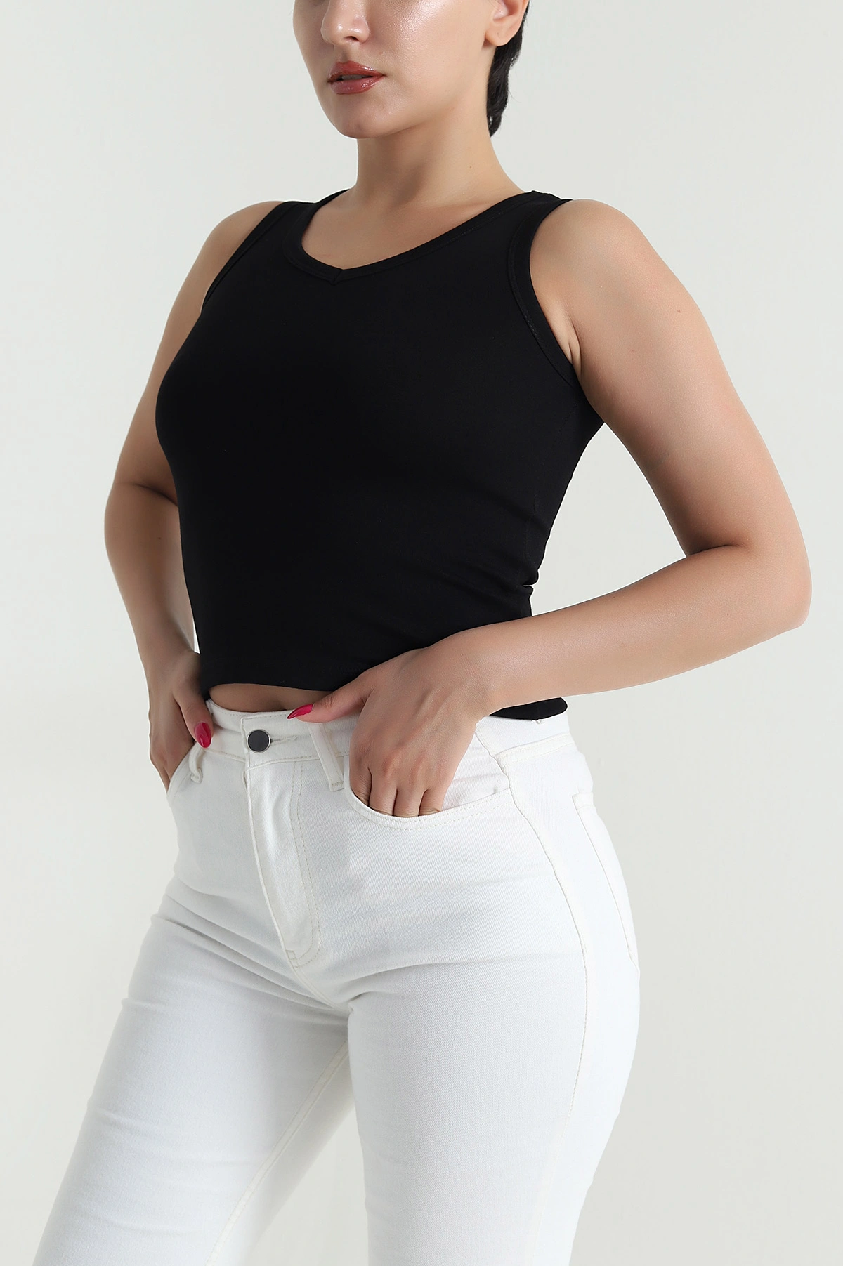 Siyah Likralı Modal Kadın Atlet 476466