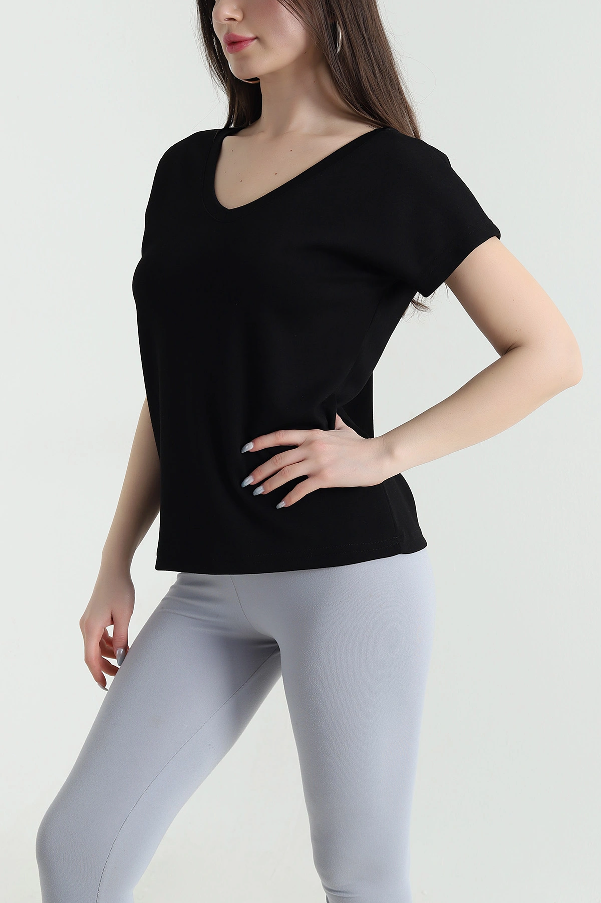 Siyah Likralı Oysho Kadın Bluz 449274