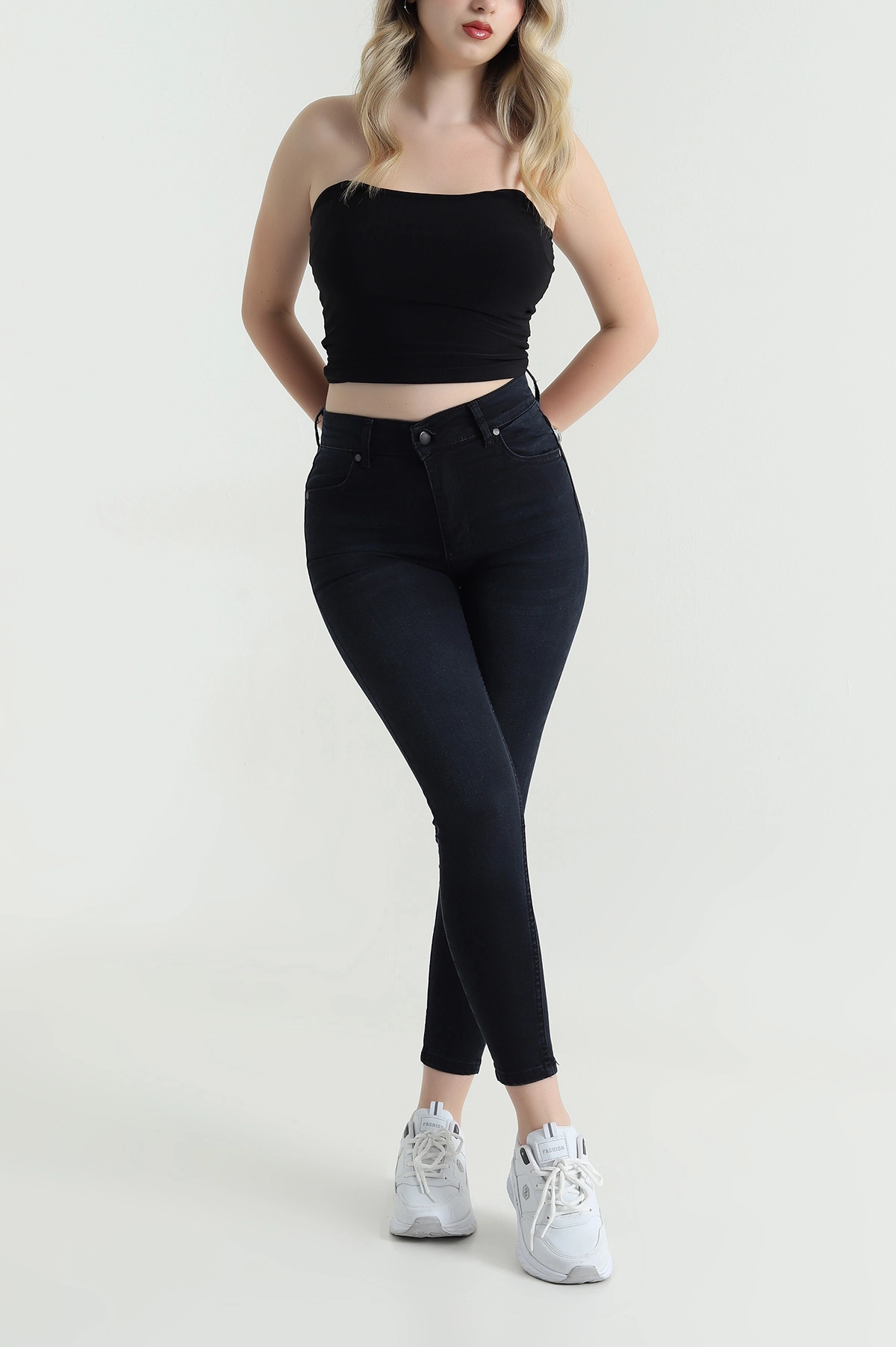 Siyah Likralı Slim Fit Kadın Kot Pantolon 462931