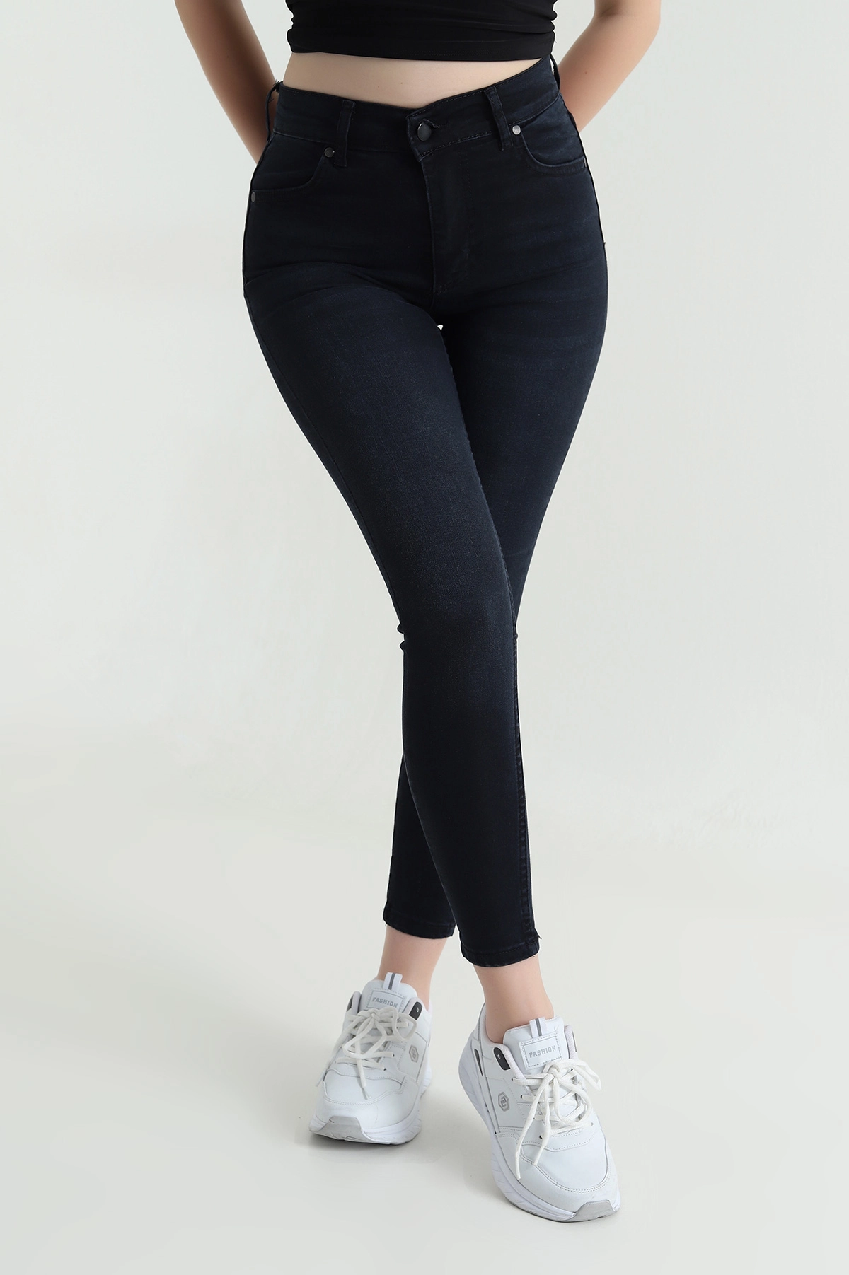 Siyah Likralı Slim Fit Kadın Kot Pantolon 462931