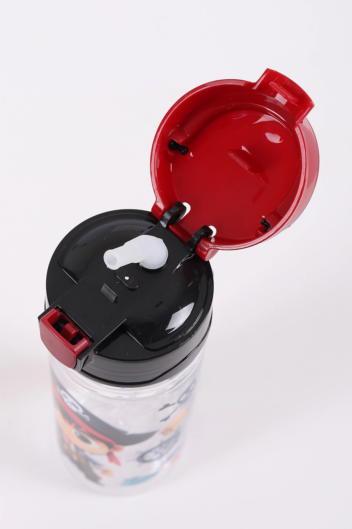 Siyah Mikro Karakterli Pipetli Matara 500 Ml 441750