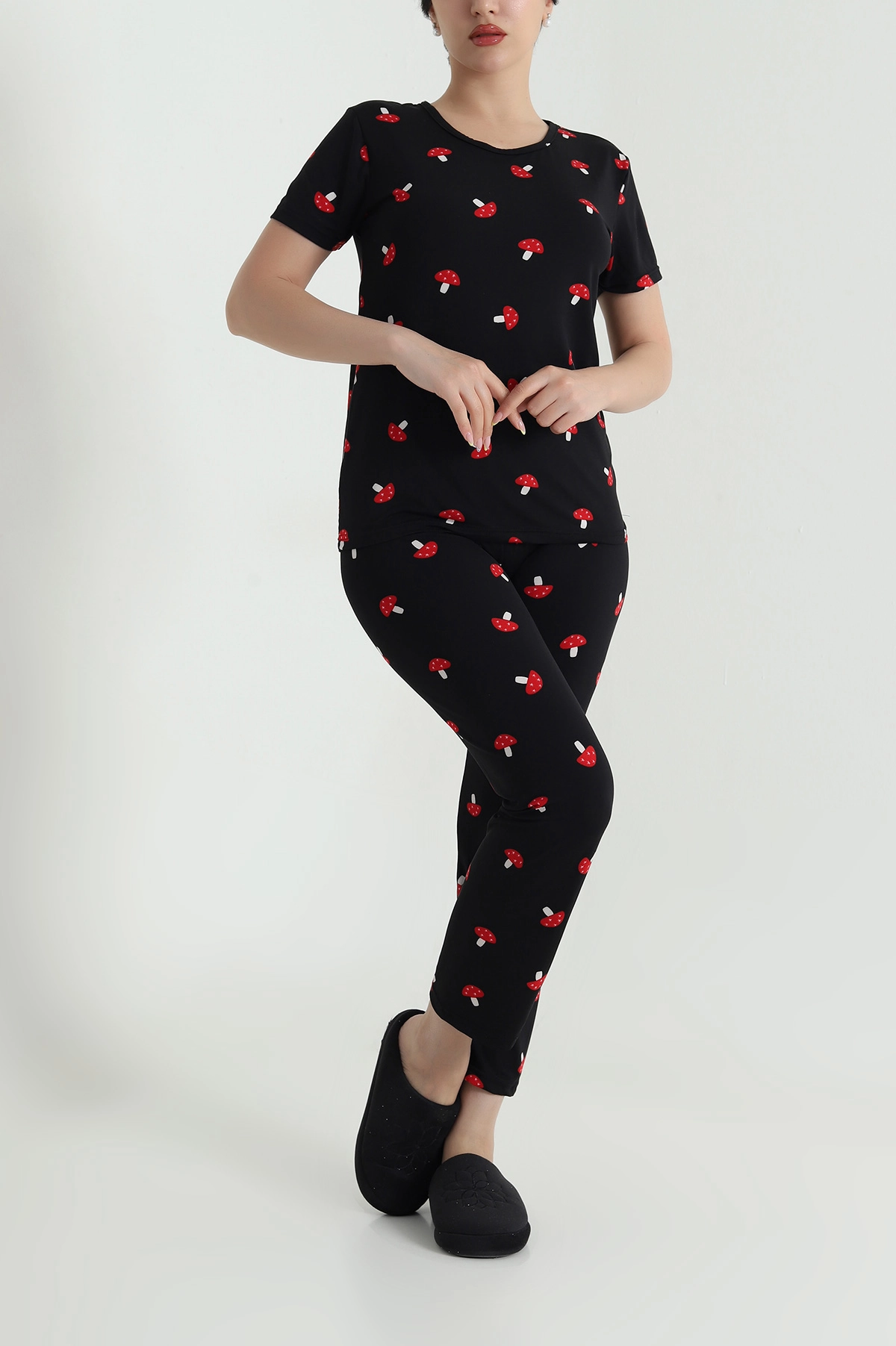 Siyah Milan Kadın Pijama Takımı 466488