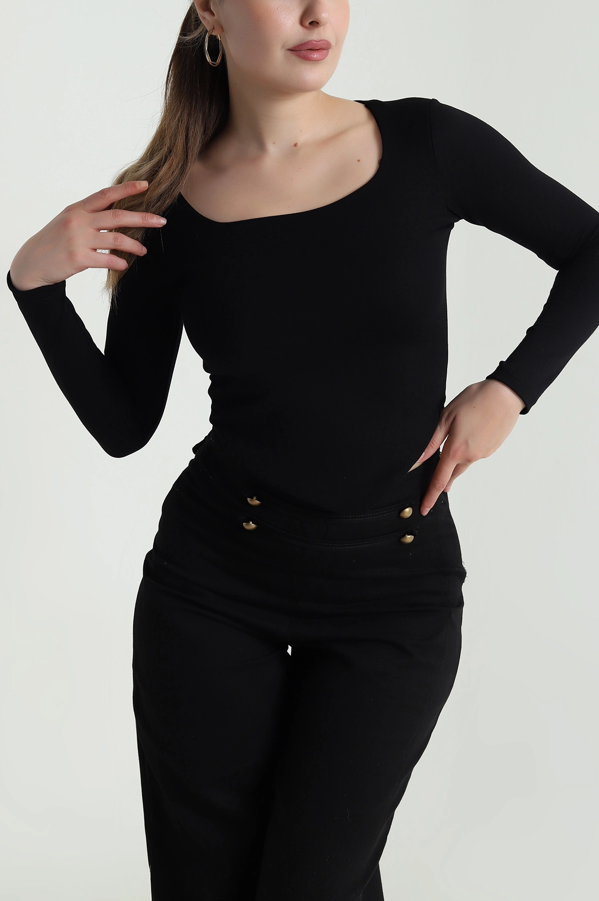 Siyah Modal Kadın Bluz 484360
