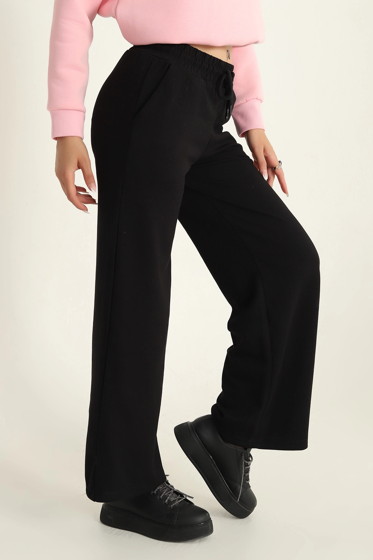 Siyah Modal Palazzo Bayan Alt 292855