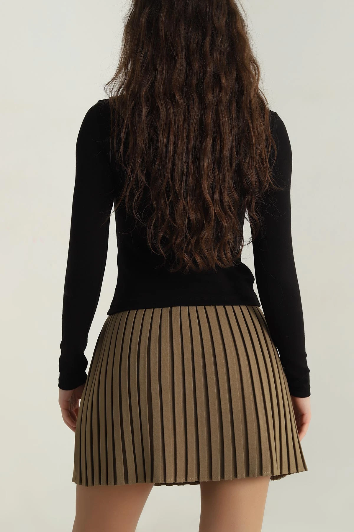 Siyah Modal Polo Yaka Kadın Bluz 412802