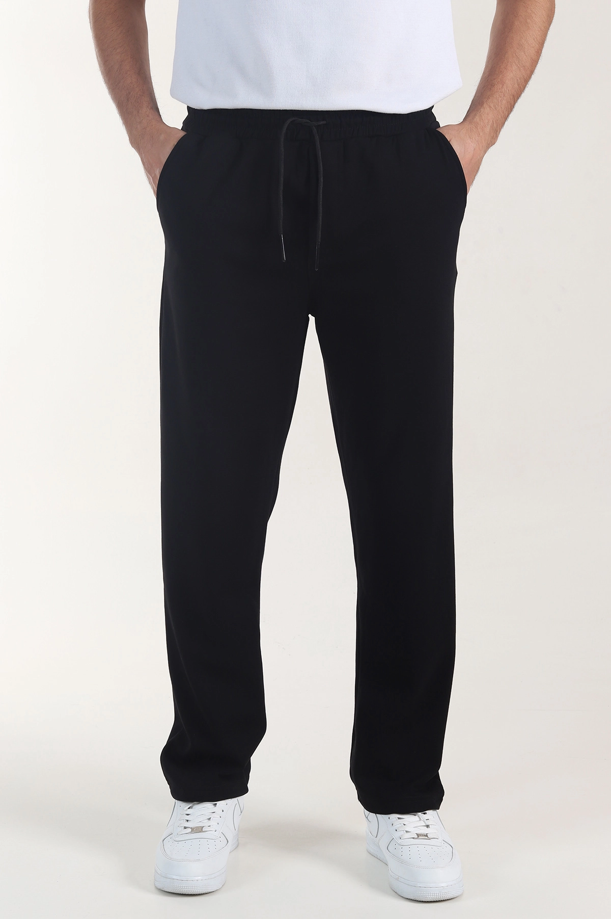 Siyah Osyho Kumaş Şardonlu Baggy Erkek Pantolon 407671