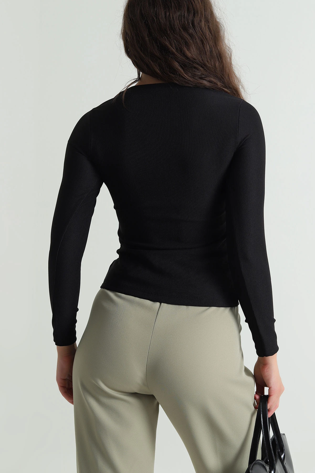 Siyah Ottoman Kadın Bluz 489074