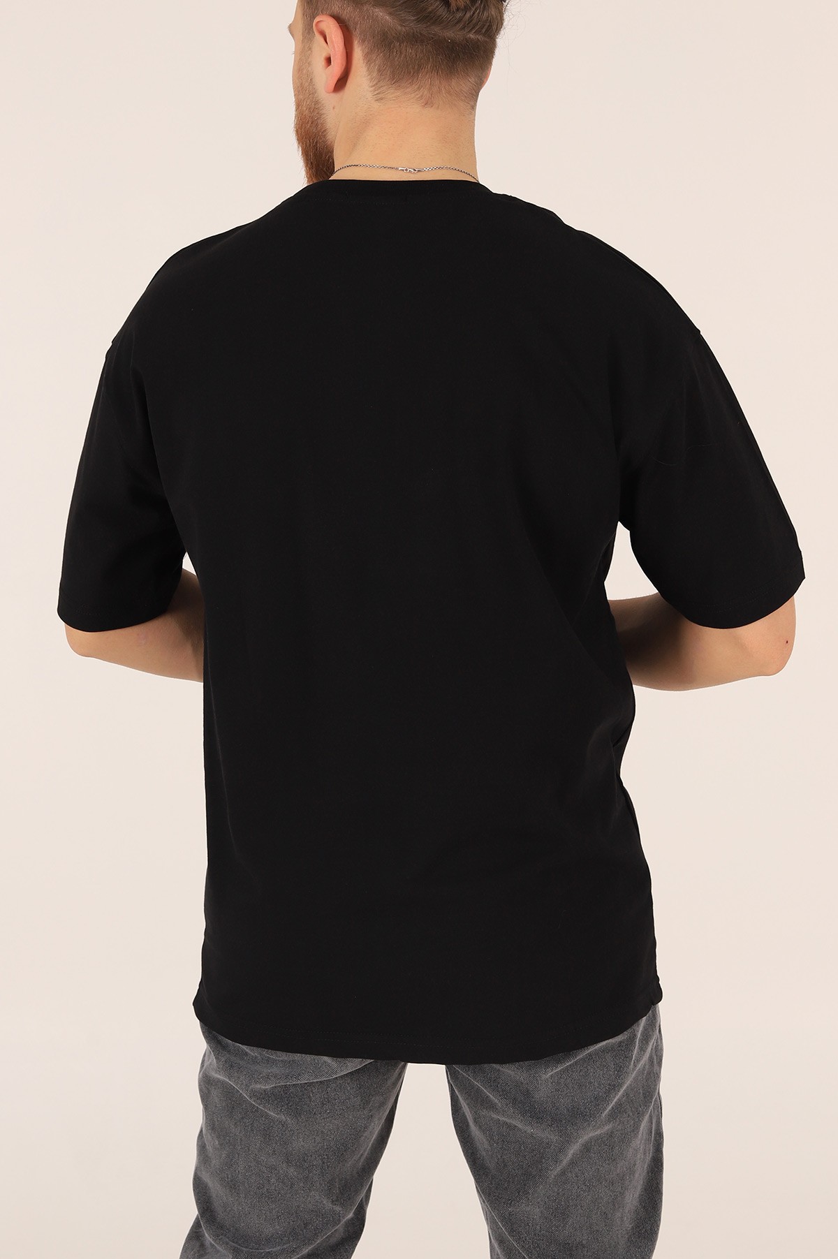 Siyah Oversize Erkek Tişört 170987