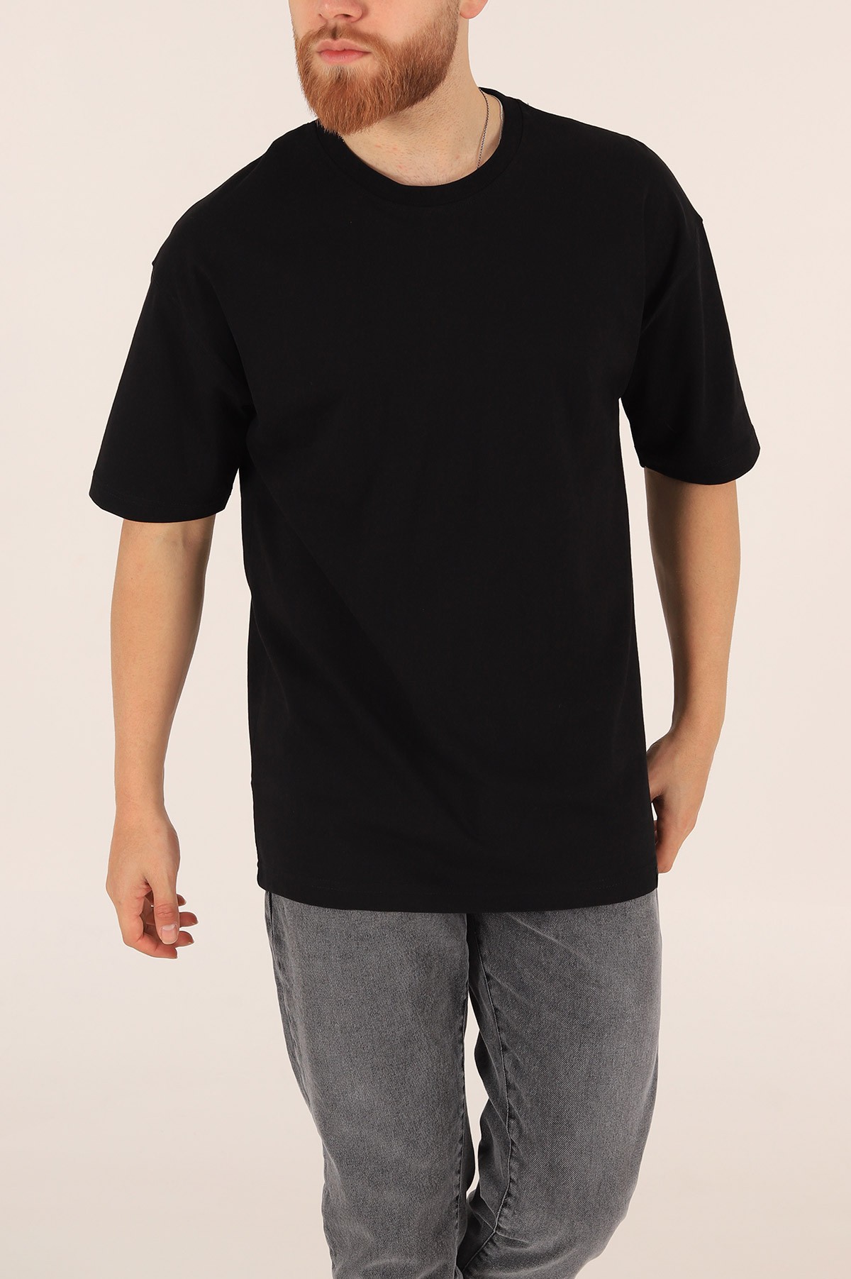 Siyah Oversize Erkek Tişört 170987