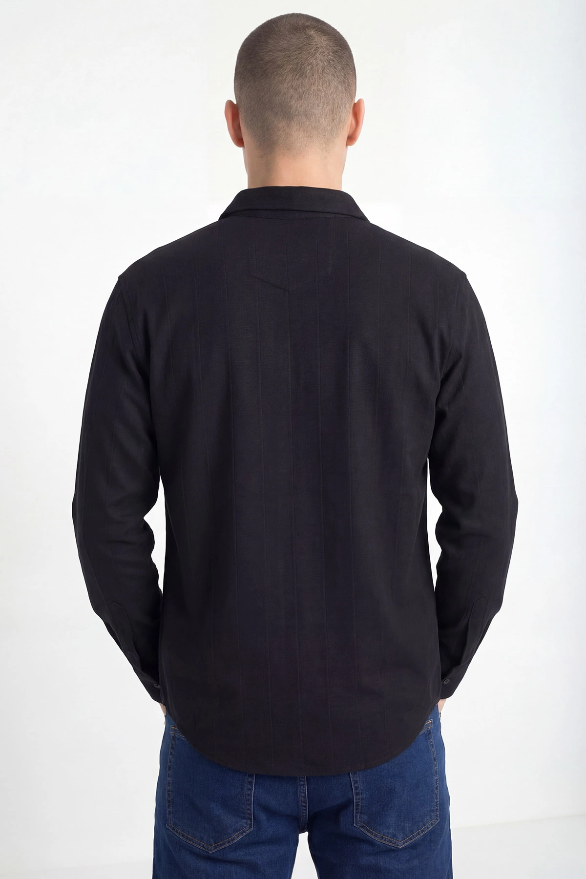 Siyah Oversize Yeni Sezon Erkek Gömlek 448973