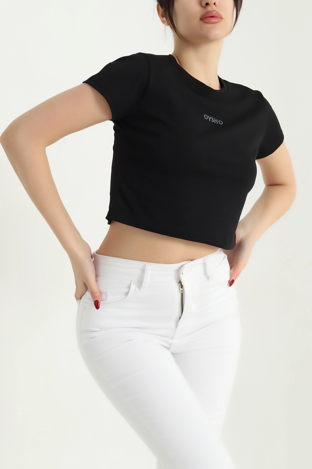 Siyah Oysho Süprem Crop 340883