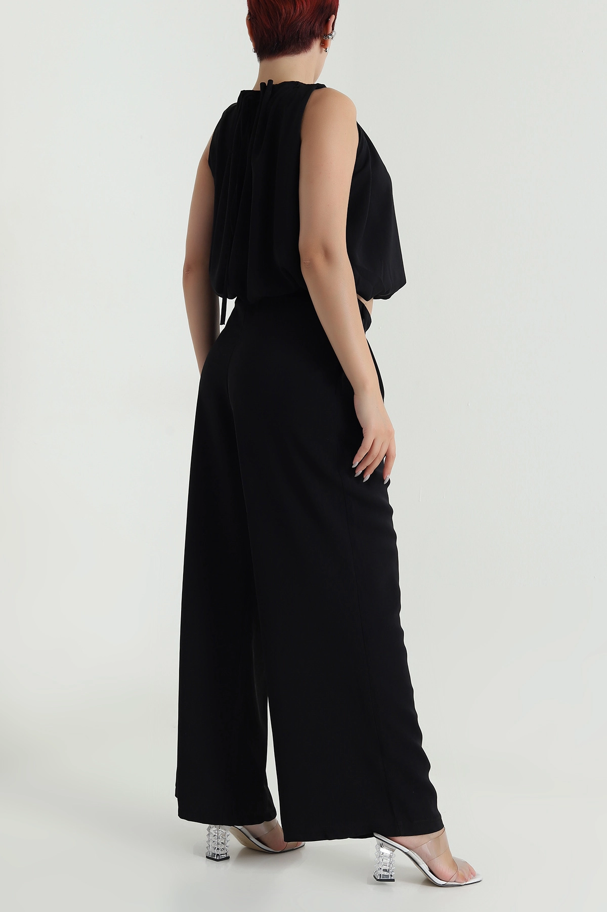Siyah Pantolon Bluz Linda Kadın İkili Takım 484193