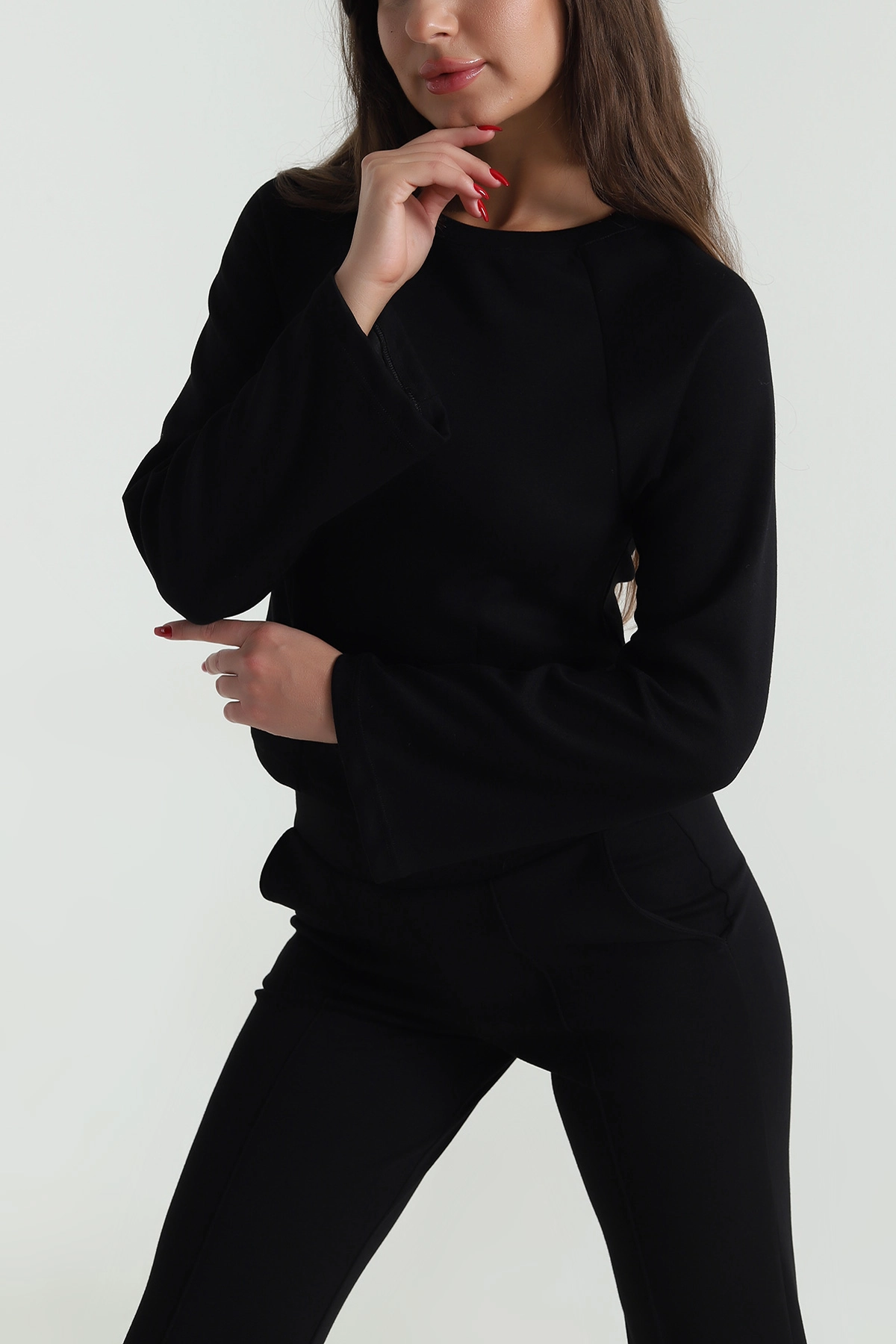 Siyah Pantolon Bluz Oysho Kadın İkili Takım 489861