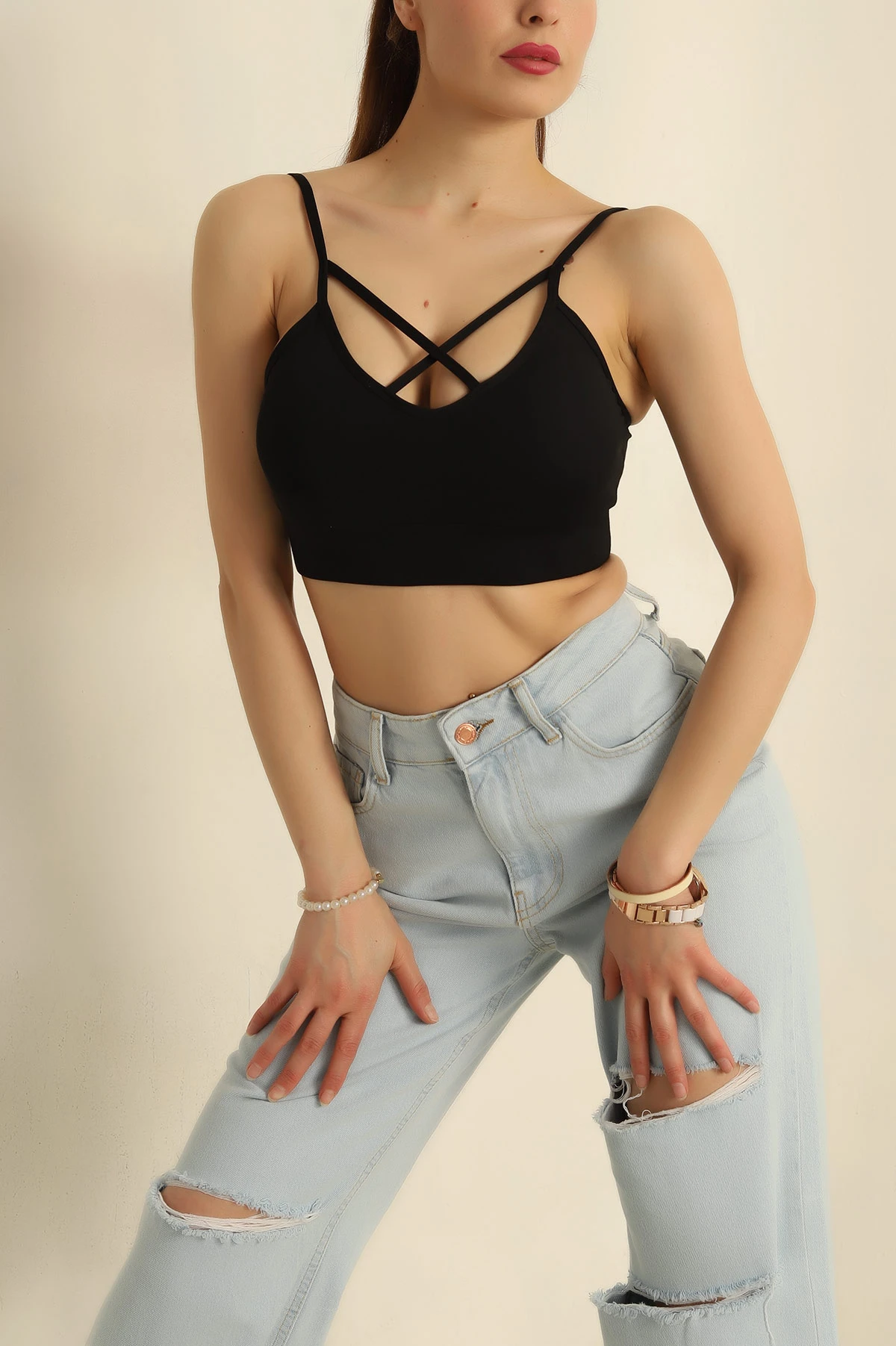 Siyah Pedli Likralı Büstiyer 271545