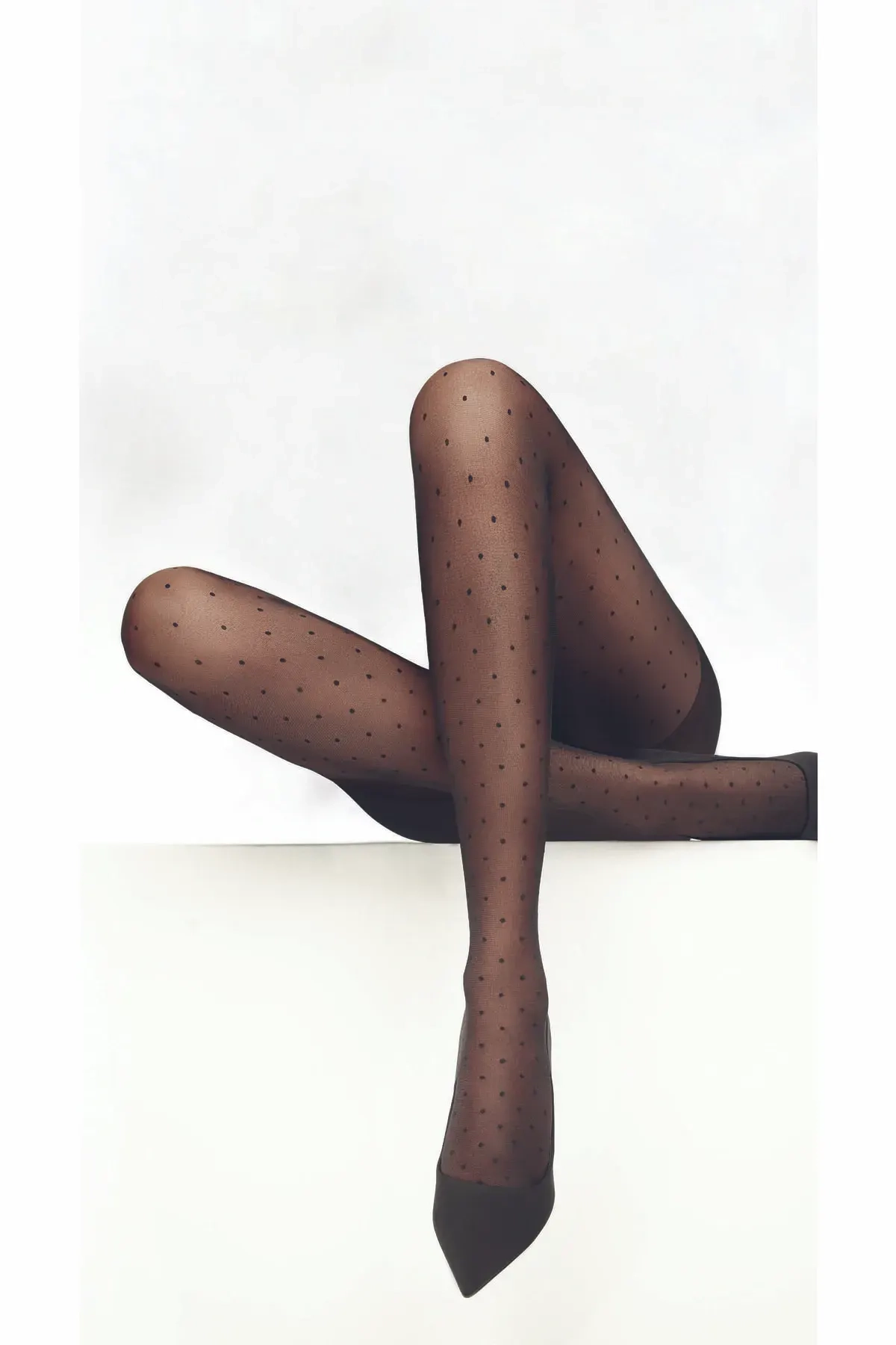 Siyah Penti 30 DEN Fashion Tights Mini Dot Külotlu Çorap 281448