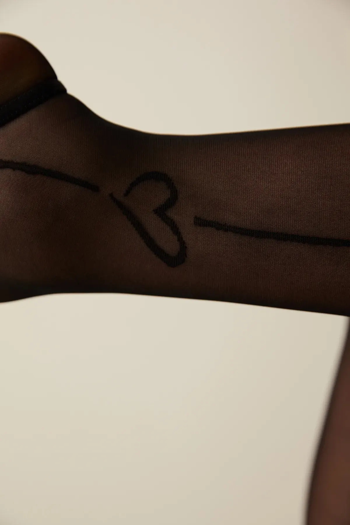 Siyah Penti Fashion Tights Heart Line Külotlu Çorap 281452
