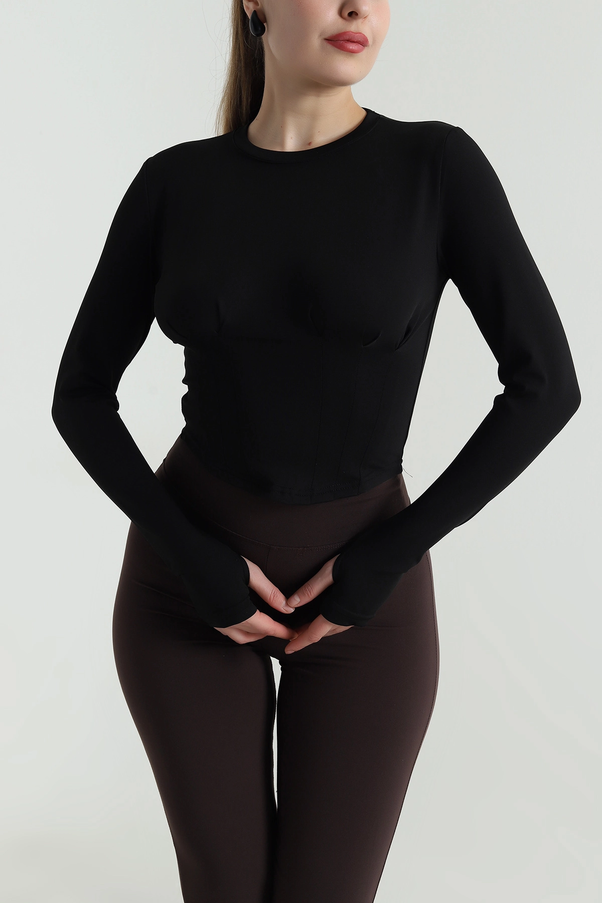 Siyah Pileli Sandy Kadın Bluz 496349
