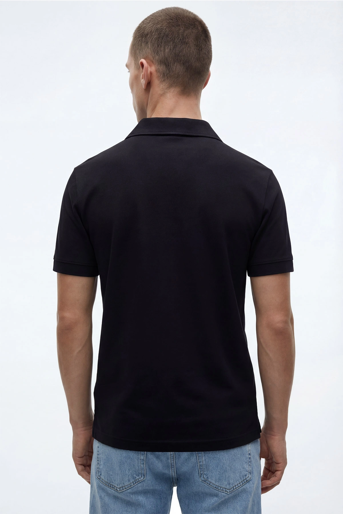 Siyah Polo Yaka Erkek Tişört 435348
