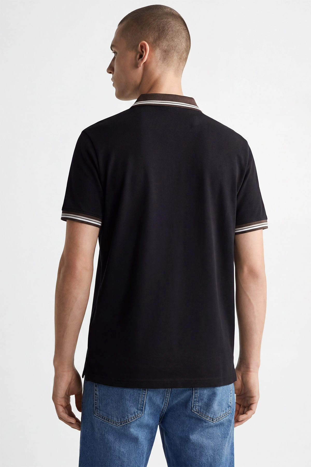 Siyah Polo Yaka Erkek Tişört 435383