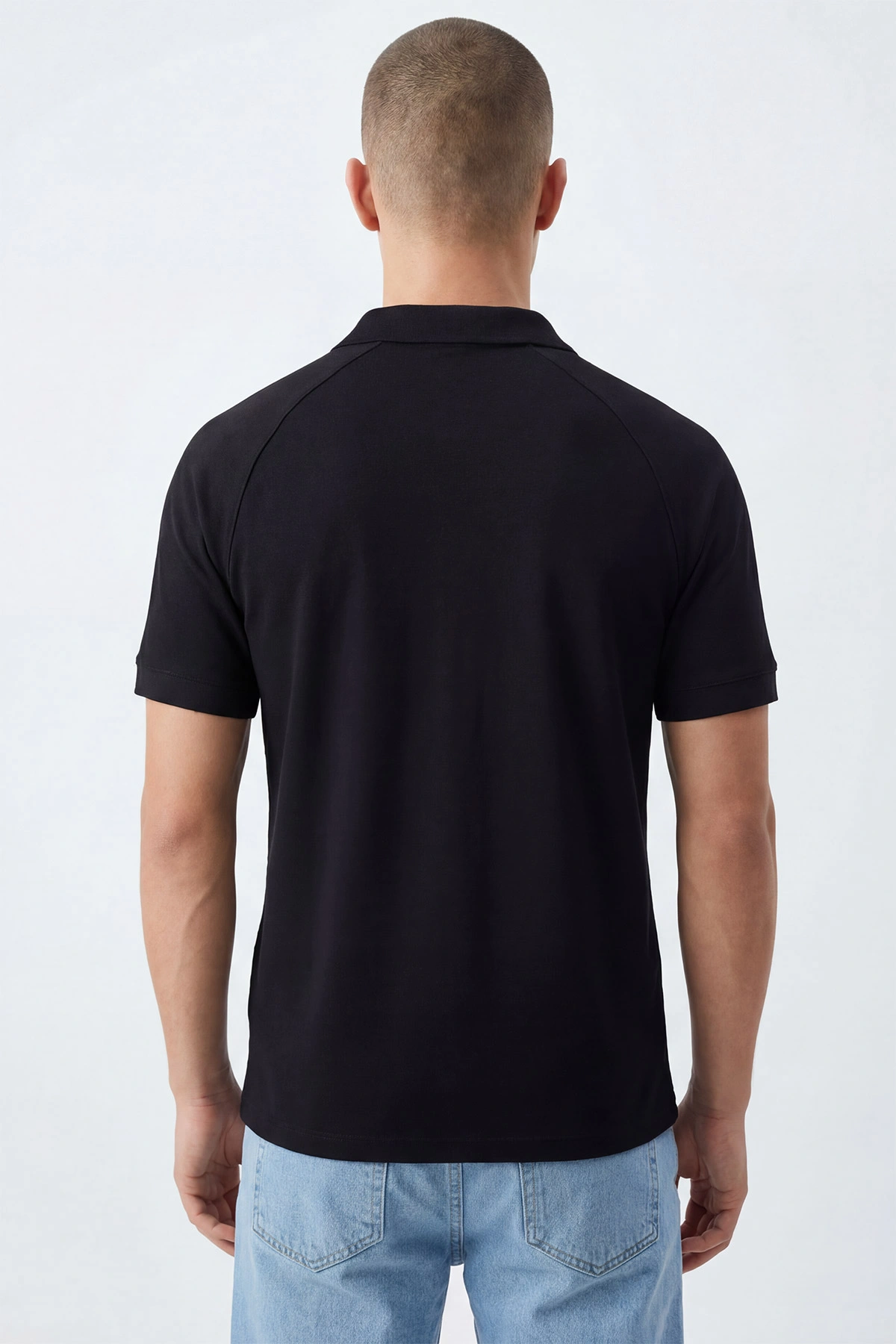 Siyah Polo Yaka Erkek Tişört 435483