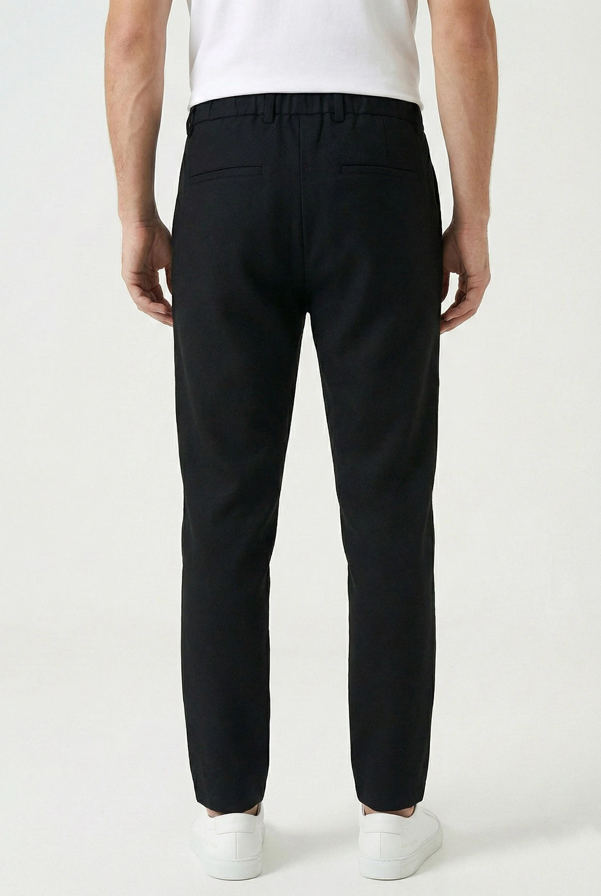 Siyah Regular Fit Bel Lastikli Erkek Pantolon 421711