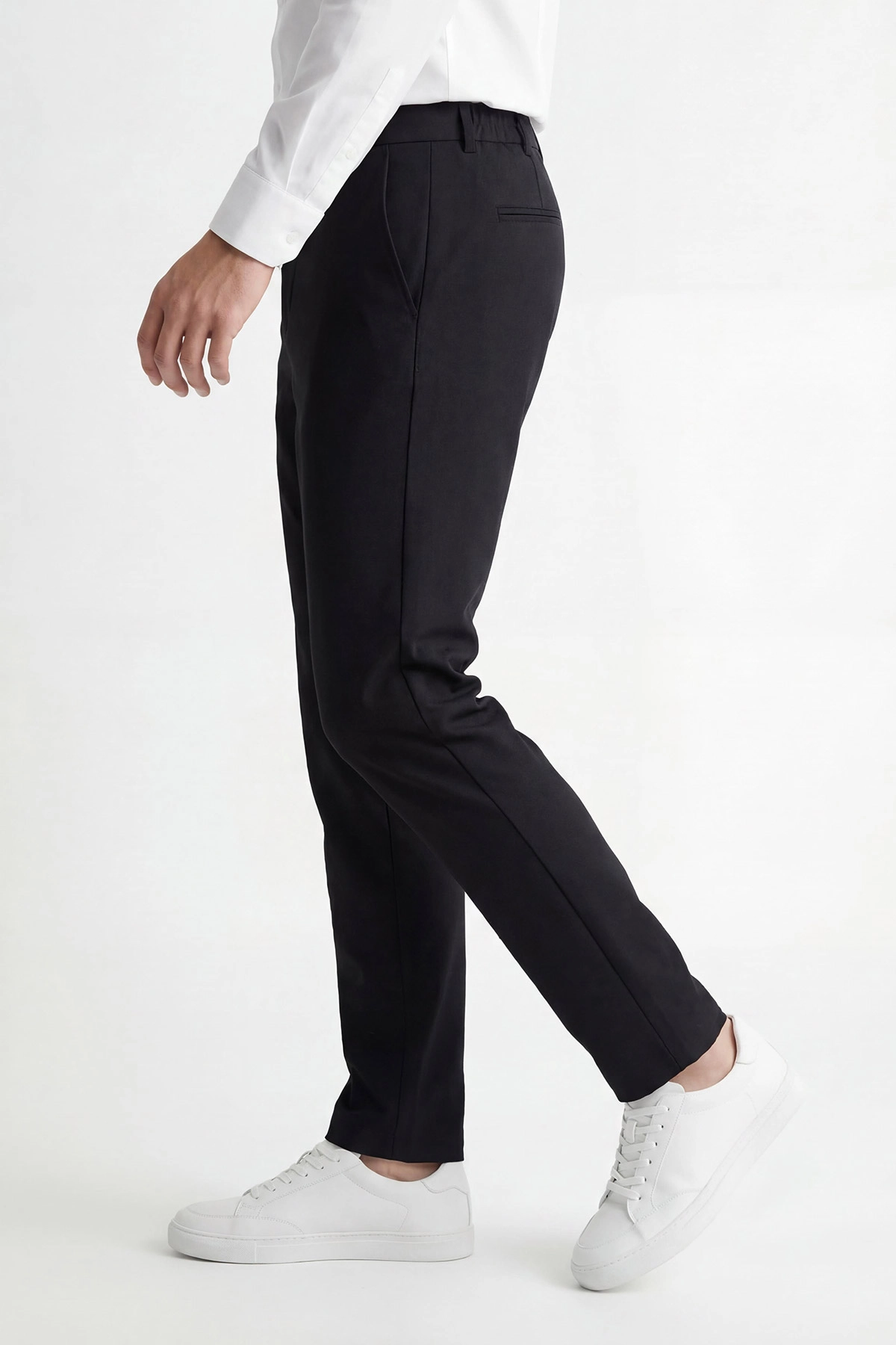 Siyah Regular Fit Beli Lastikli Erkek Pantolon 430618