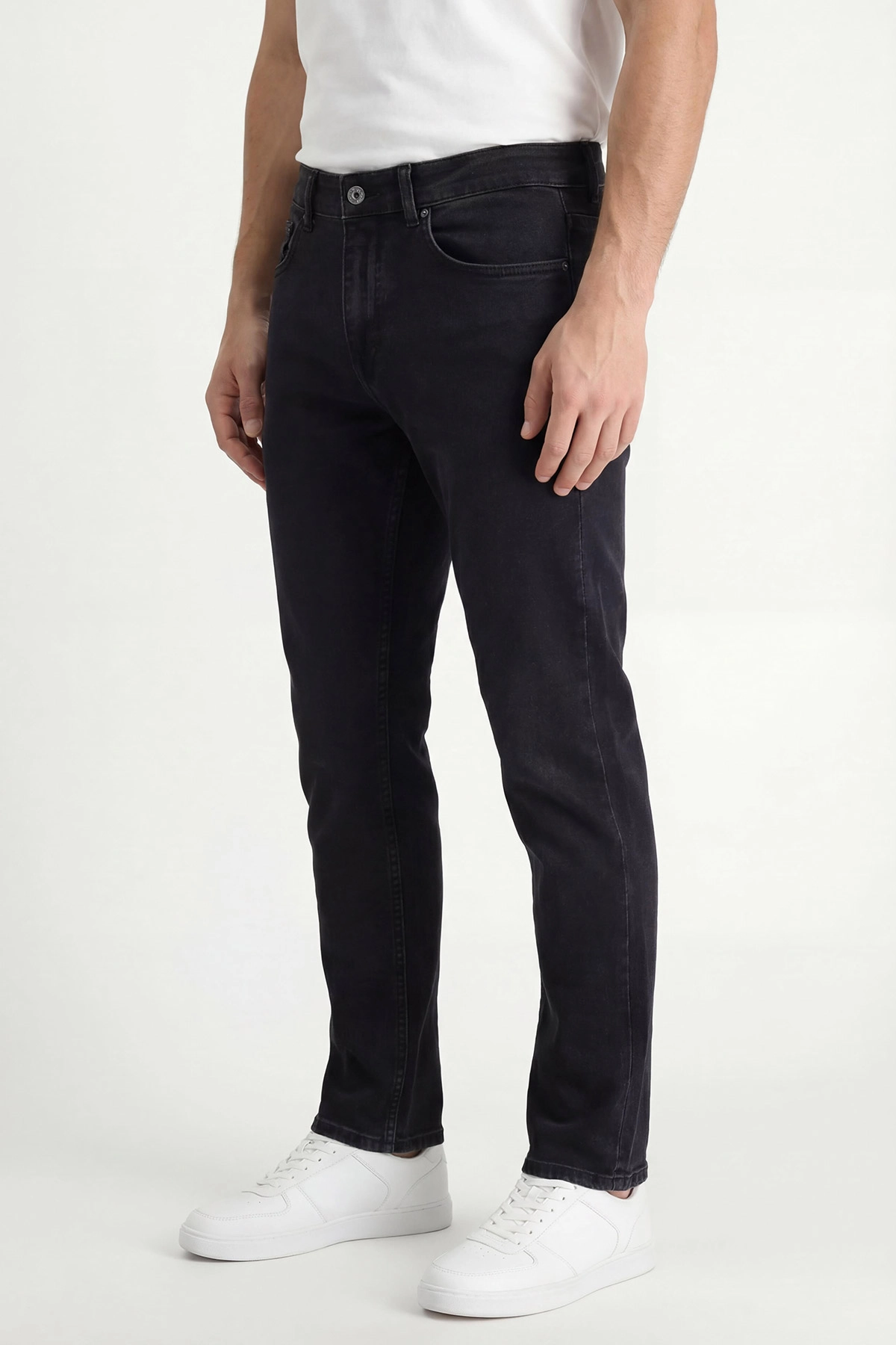 Siyah Regular Fit Erkek Kot Pantolon 430886