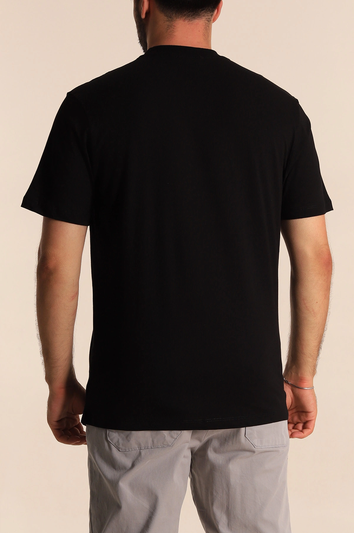 Siyah Relaxed Fit Basic Erkek Tişört 279891