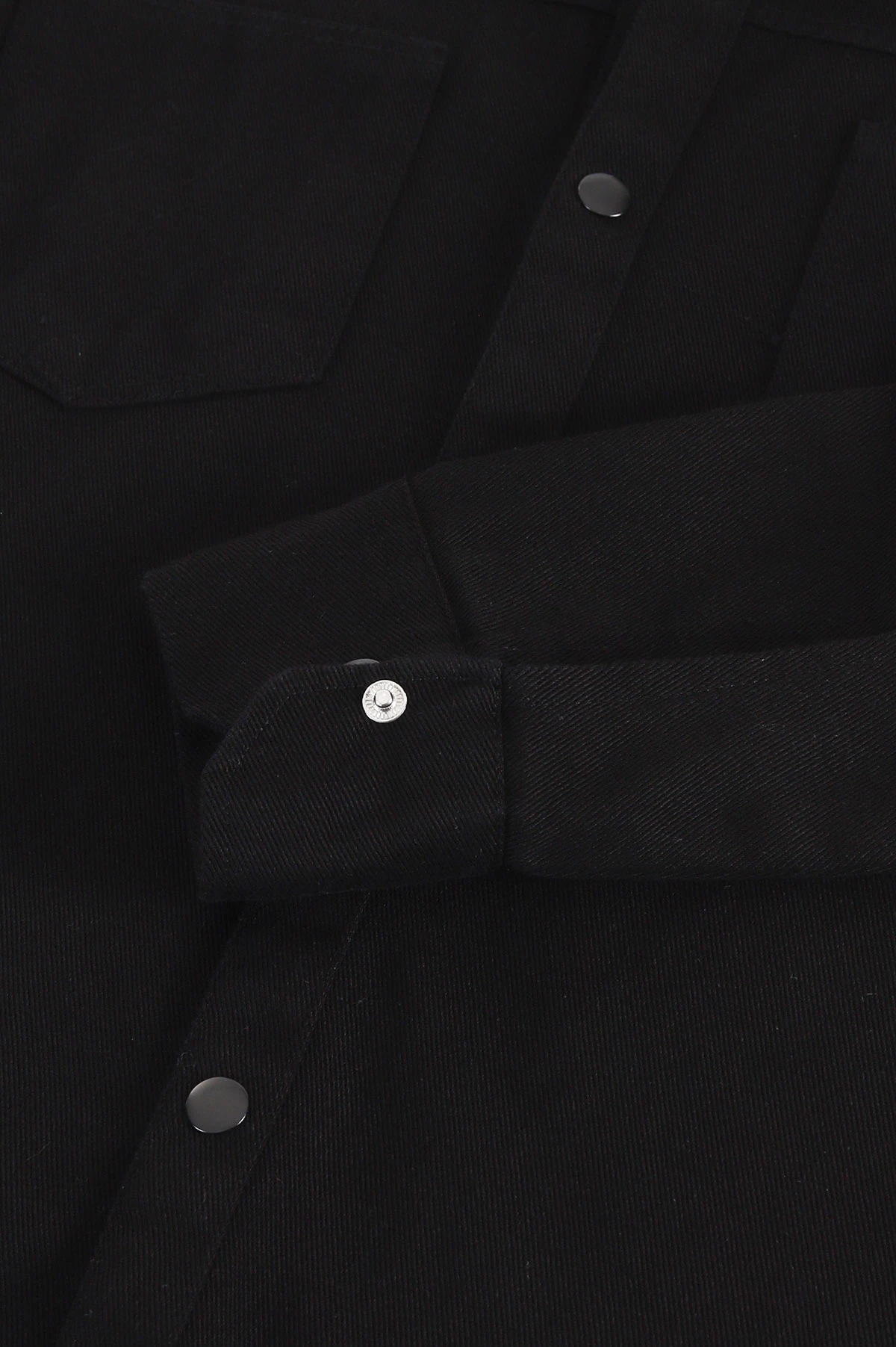 Siyah Relaxed Fit Gabardin Çift Cepli Yıkamalı  Erkek Gömlek 397967