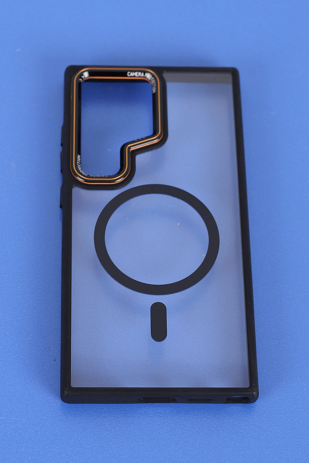 Siyah Samsung S24 Ultra Uyumlu Orbit Serisi Kamera Korumalı Magsafe Sert Silikon Telefon Kılıfı 404213