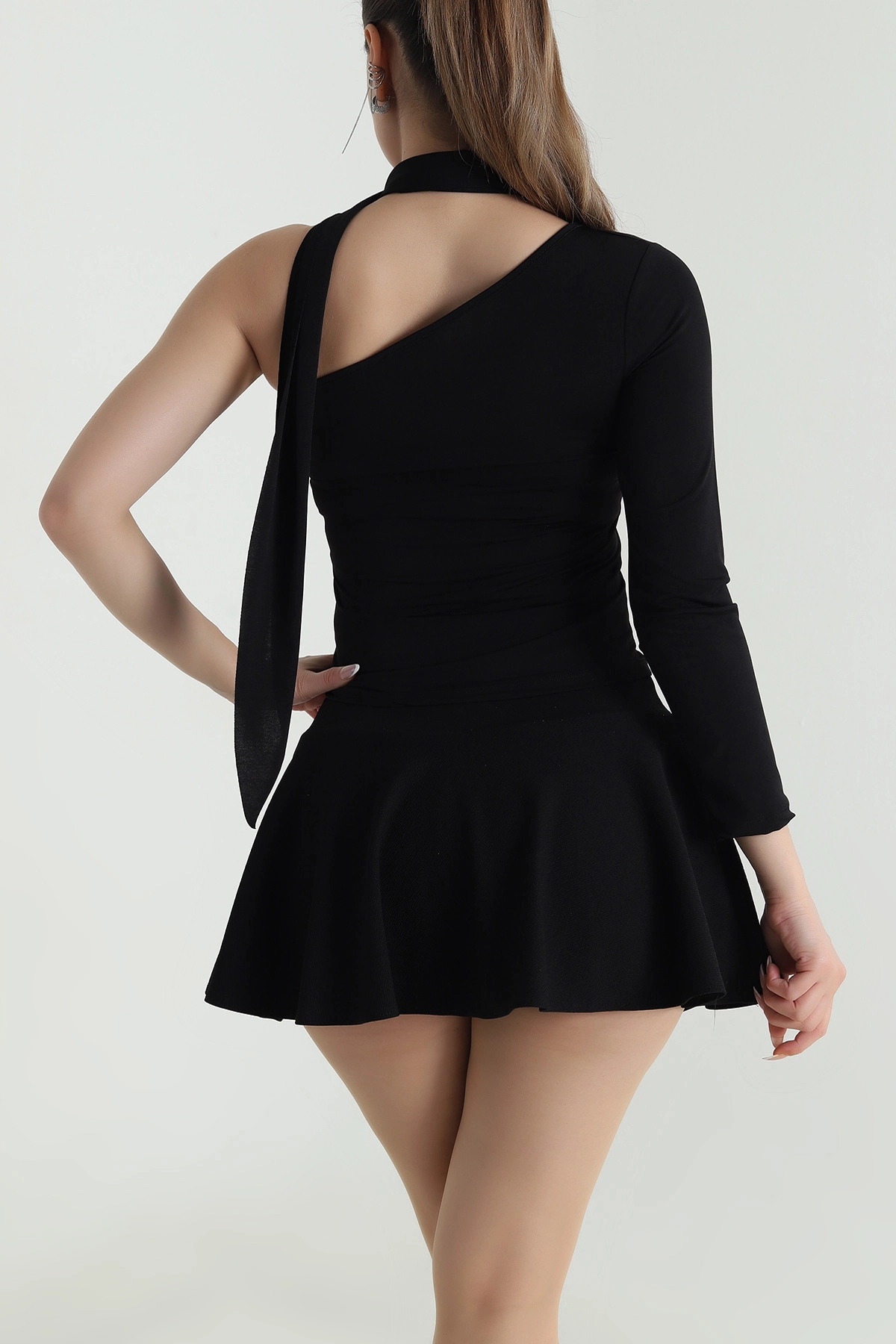 Siyah Sandy Fularlı Kadın Bluz 488848