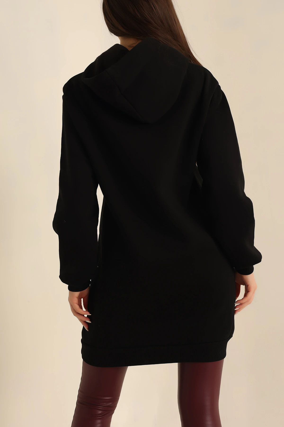 Siyah Şardonlu Baskılı Sweat Tunik 228100