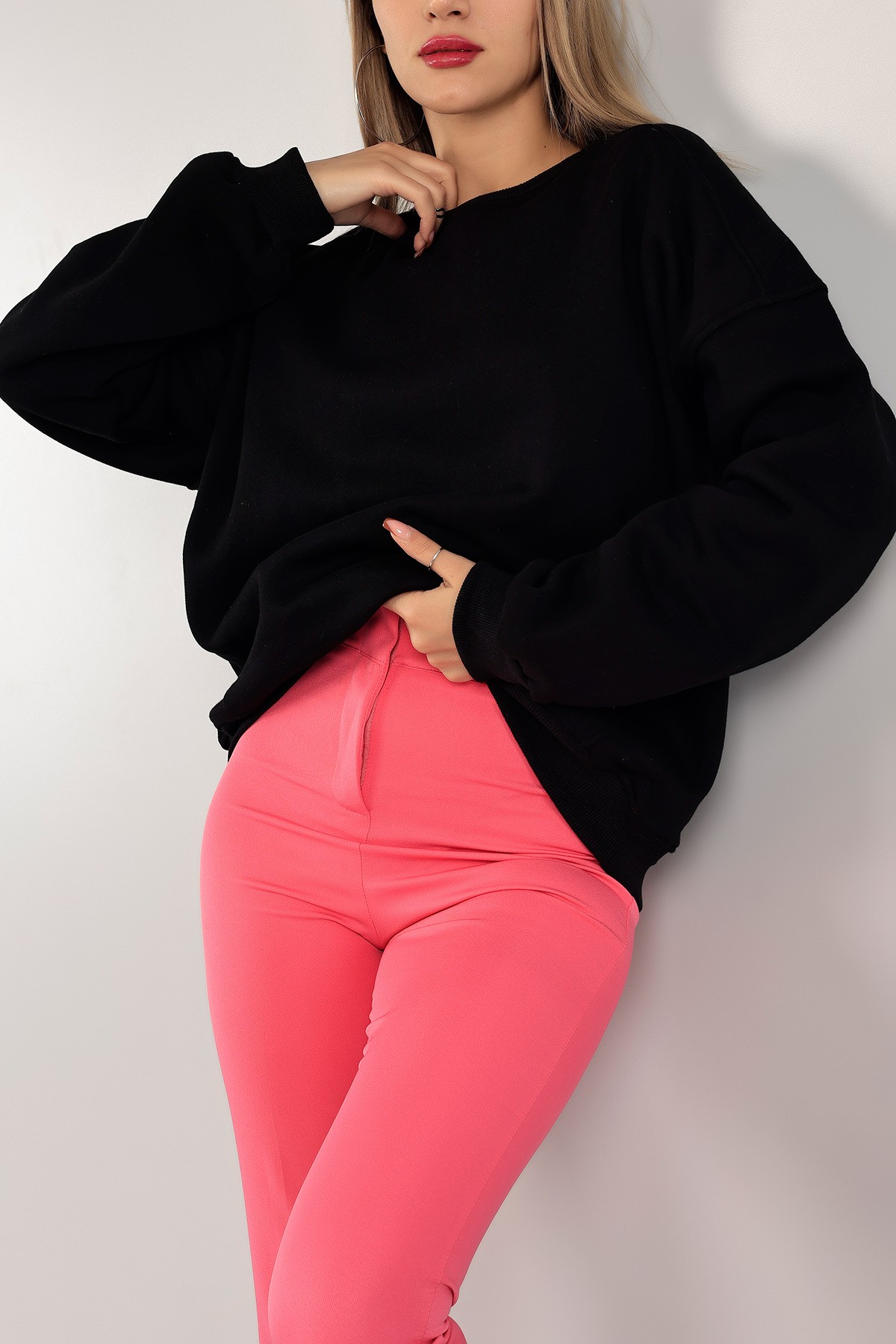 Siyah Şardonlu Bayan Sweat 142333
