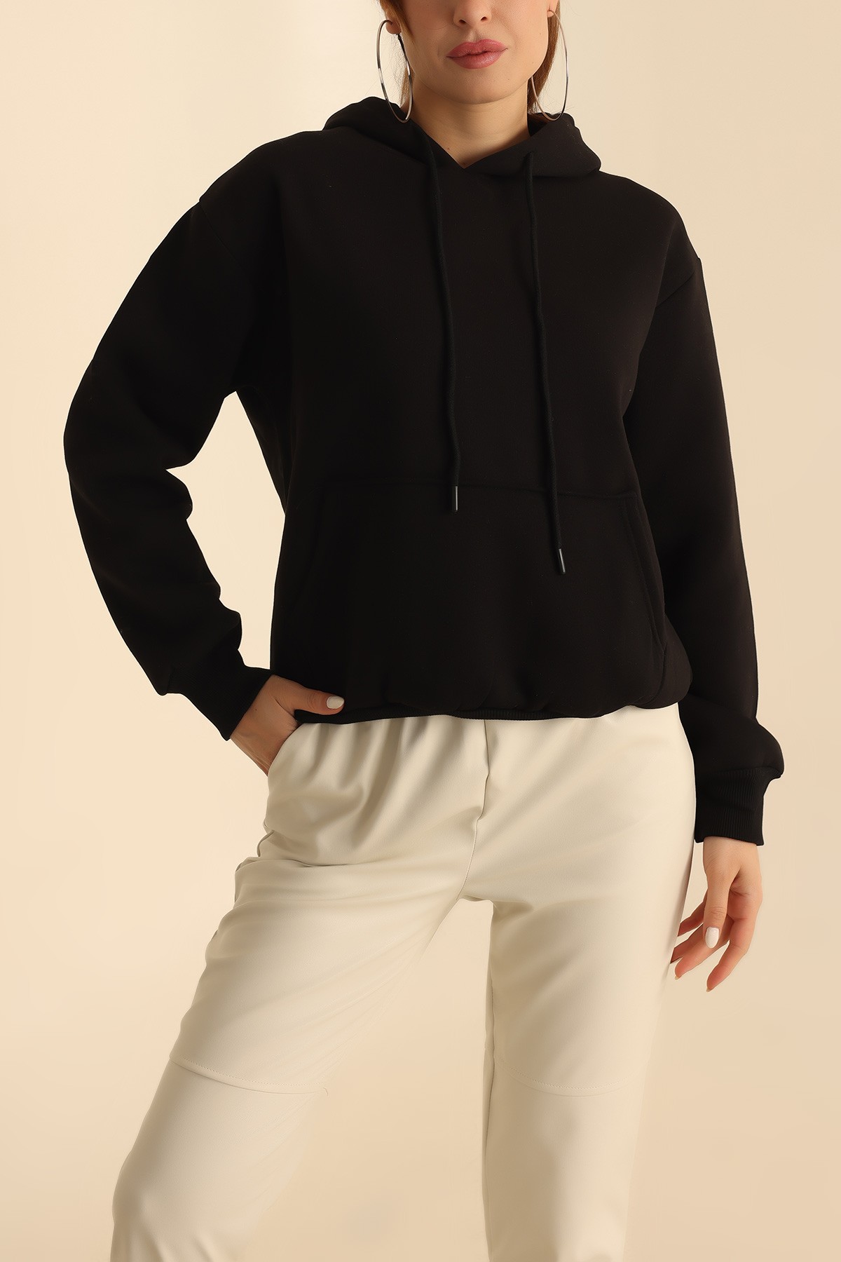 Siyah Şardonlu Bayan Sweat 209594