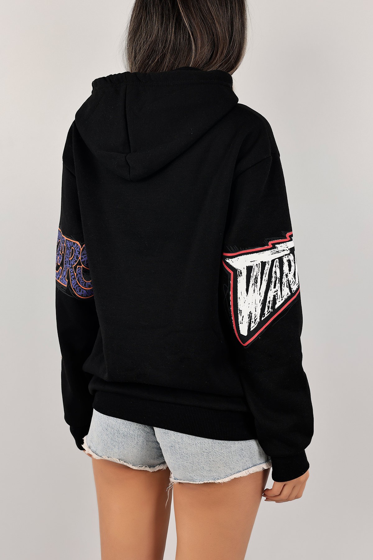 Siyah Şardonlu Kapüşonlu Sweat 128985